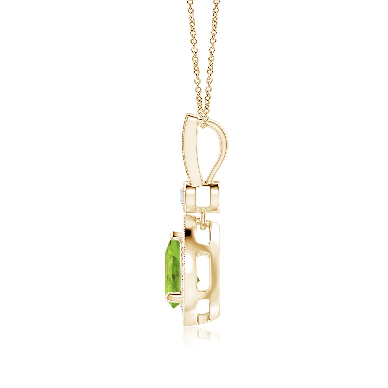 AA - Peridot / 1.41 CT / 14 KT Yellow Gold