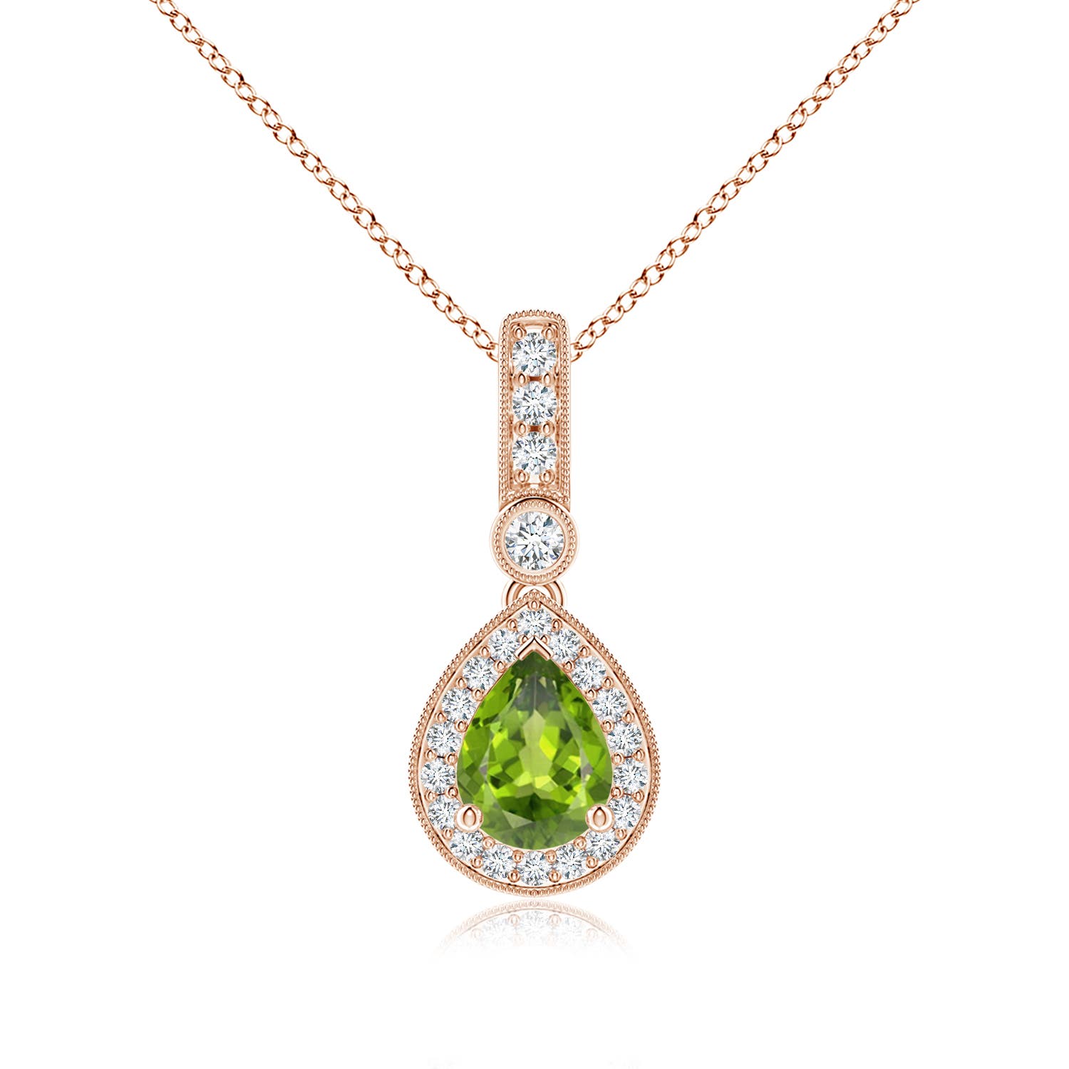 AAA - Peridot / 1.41 CT / 14 KT Rose Gold