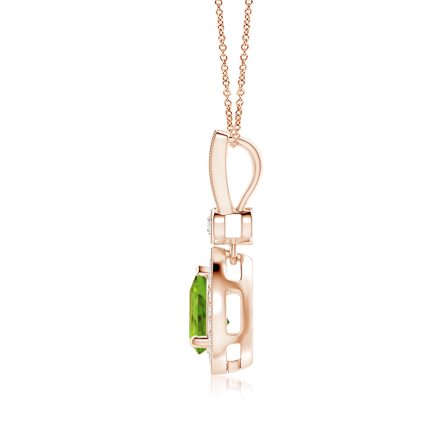 AAA - Peridot / 1.41 CT / 14 KT Rose Gold