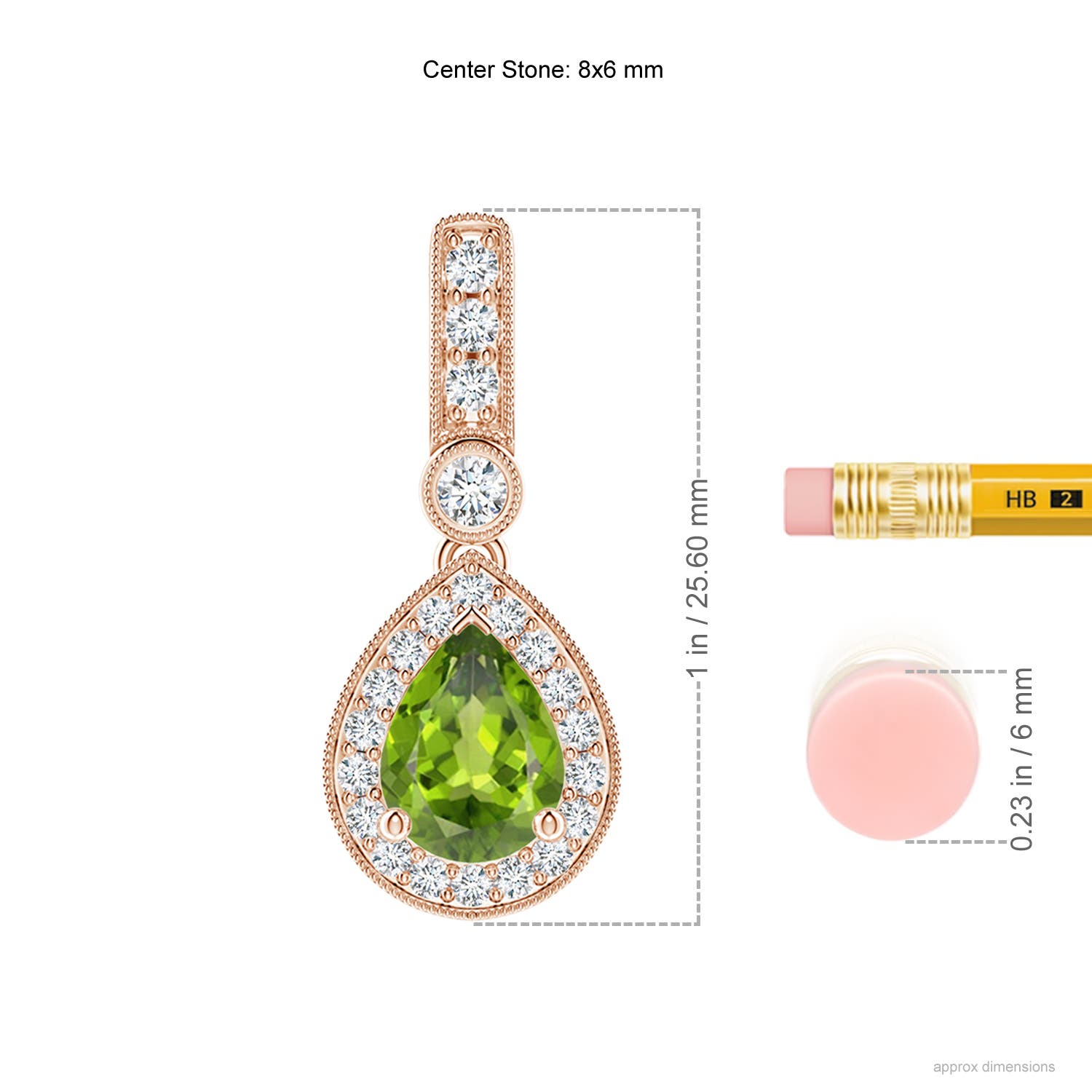 AAA - Peridot / 1.41 CT / 14 KT Rose Gold