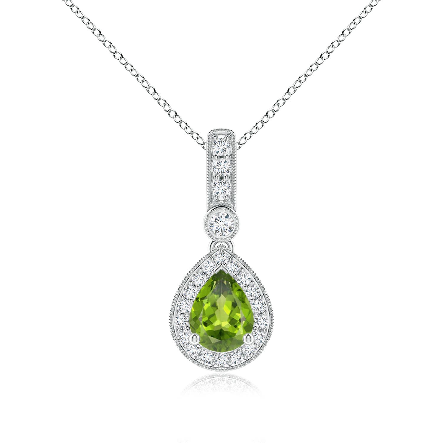 AAA - Peridot / 1.41 CT / 14 KT White Gold