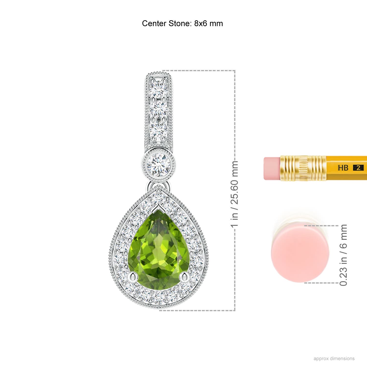 AAA - Peridot / 1.41 CT / 14 KT White Gold