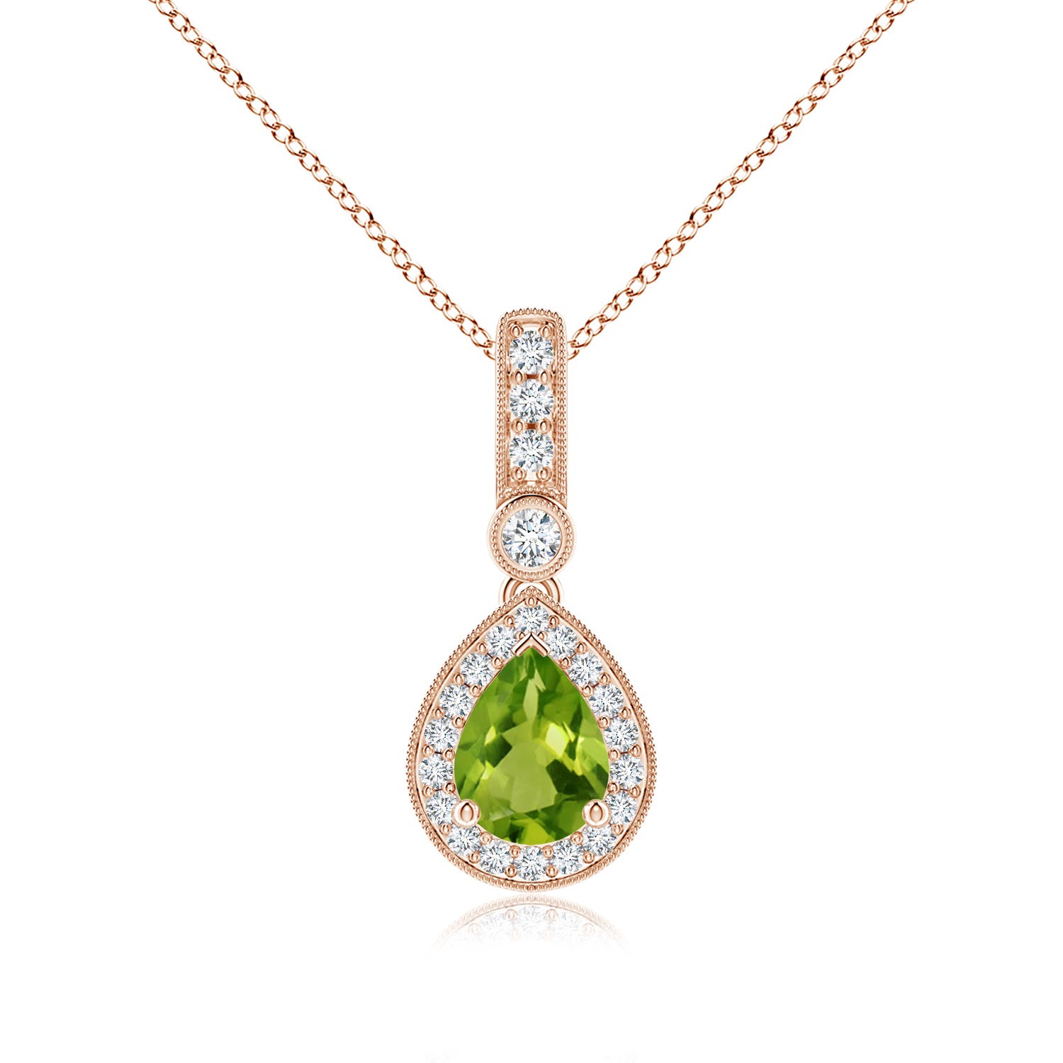 AAAA - Peridot / 1.41 CT / 14 KT Rose Gold