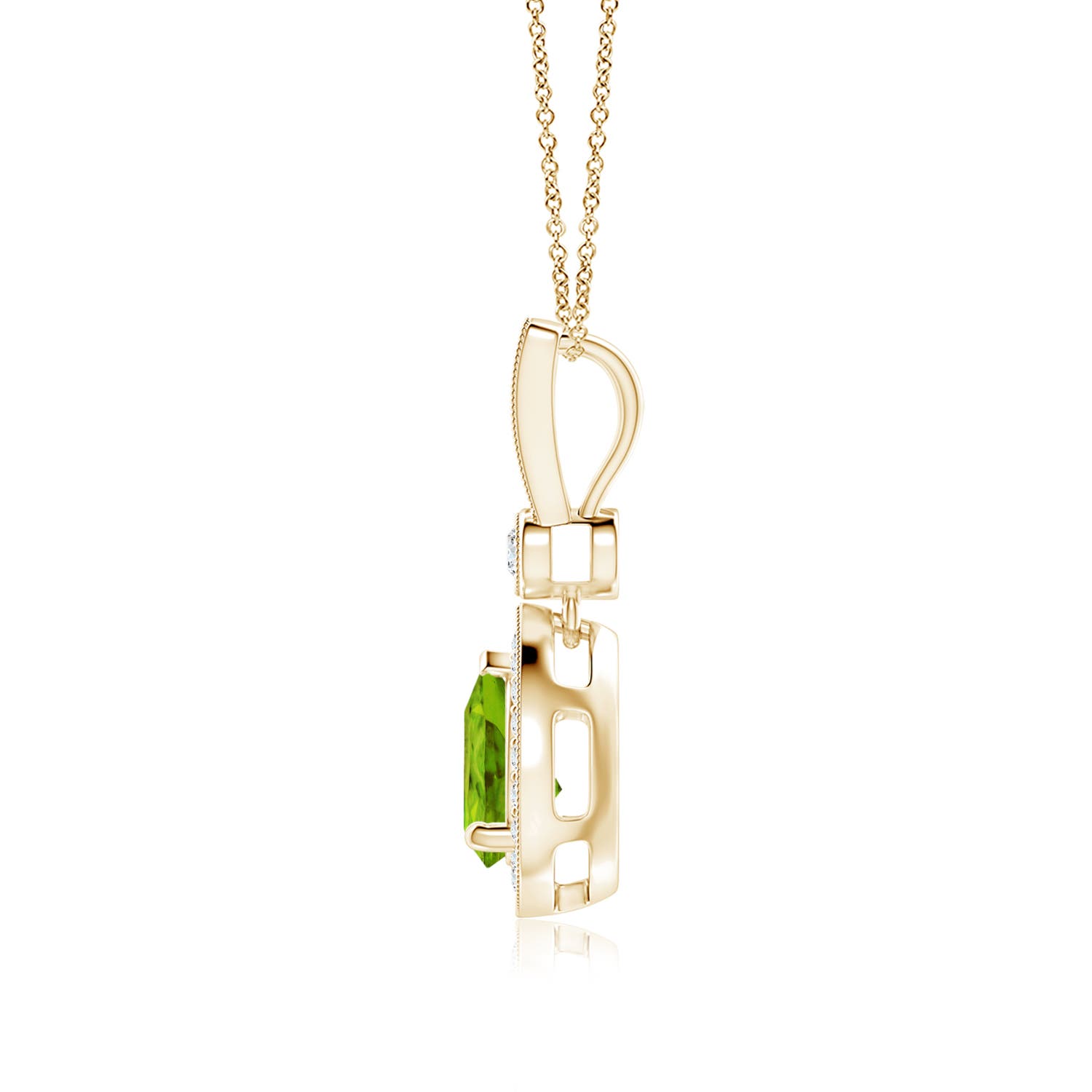 AAAA - Peridot / 1.41 CT / 14 KT Yellow Gold