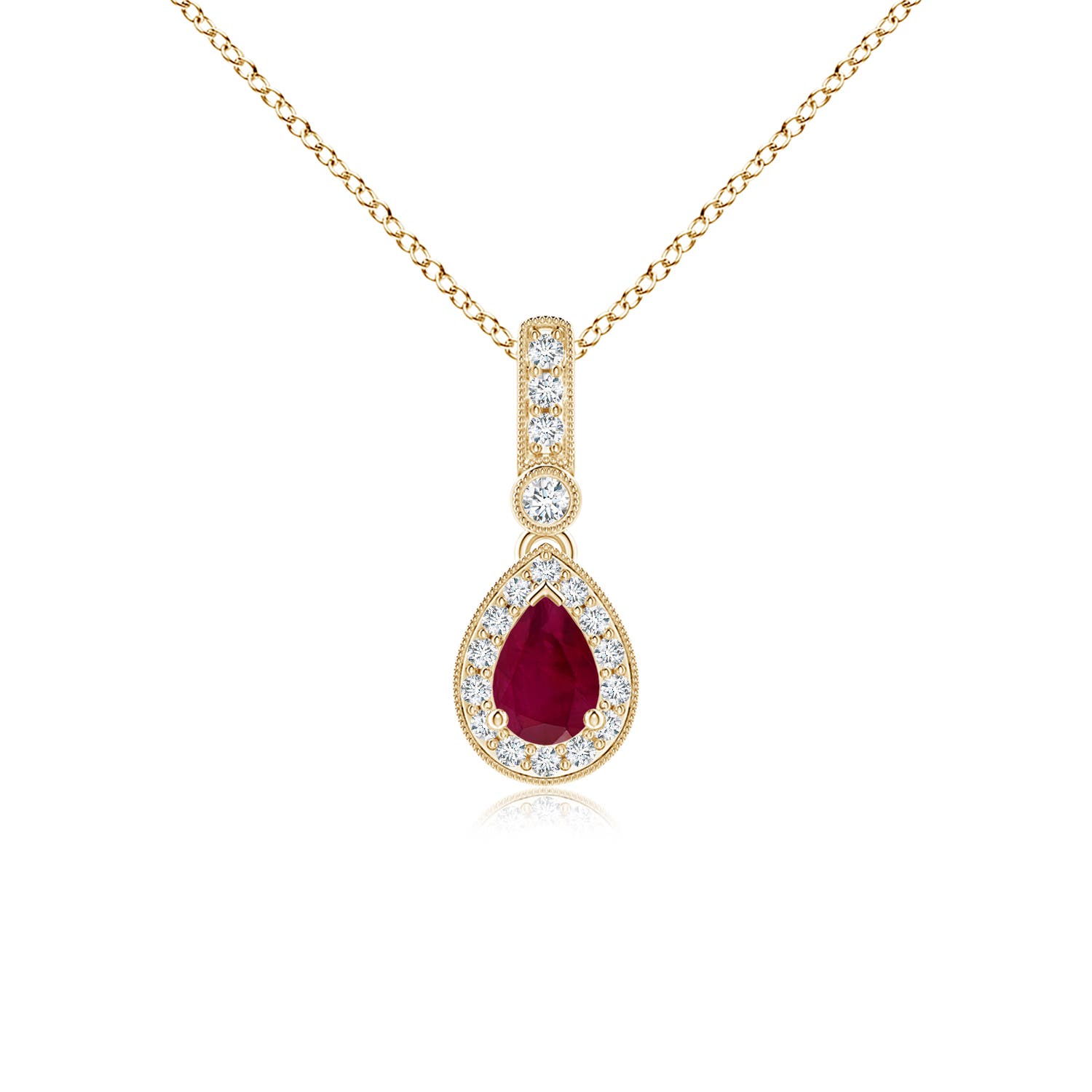 A - Ruby / 0.58 CT / 14 KT Yellow Gold