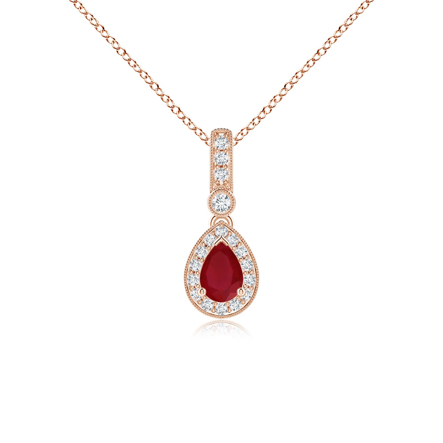 AA - Ruby / 0.58 CT / 14 KT Rose Gold