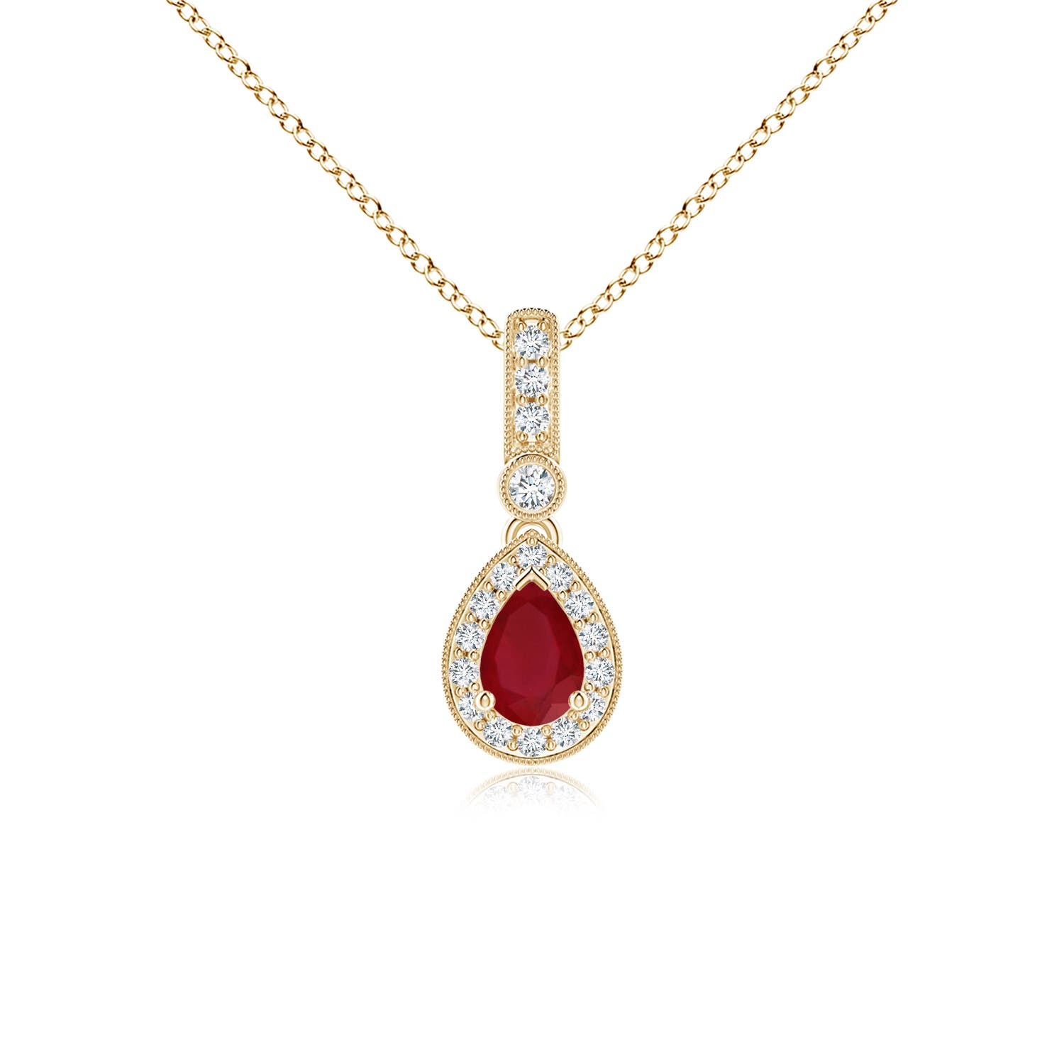 AA - Ruby / 0.58 CT / 14 KT Yellow Gold