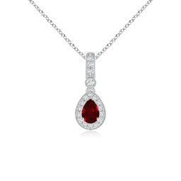 Dangle Platinum Ruby Necklaces & Pendants