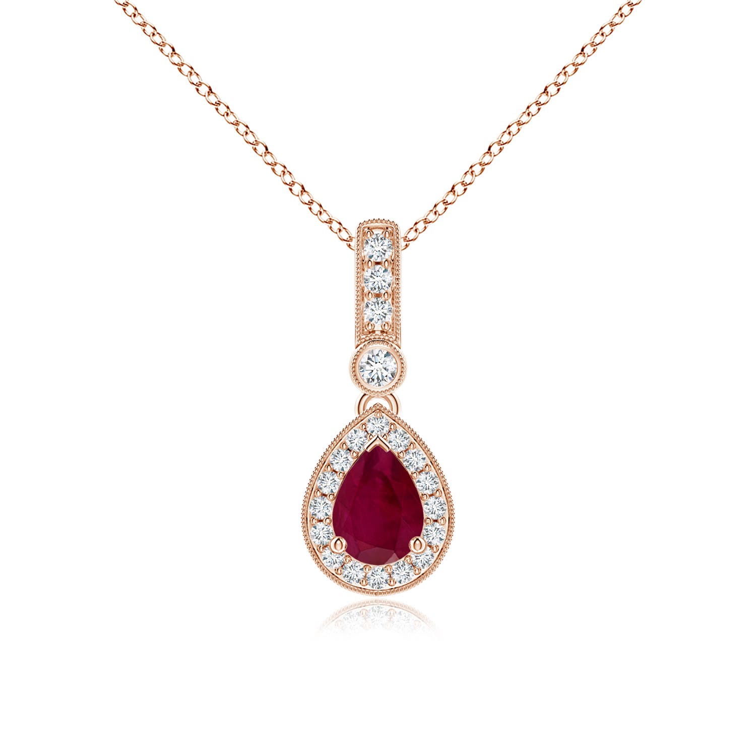 A - Ruby / 1.04 CT / 14 KT Rose Gold