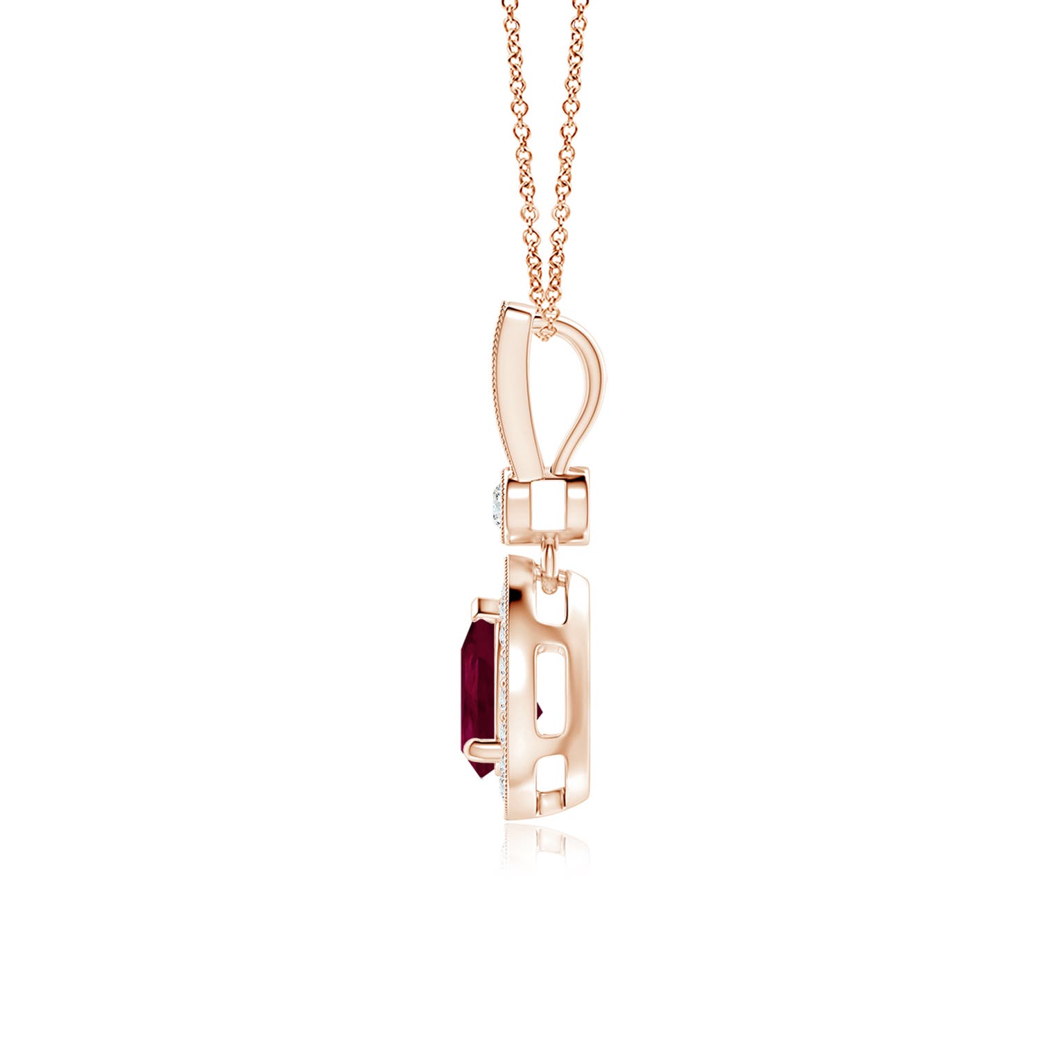 A - Ruby / 1.04 CT / 14 KT Rose Gold