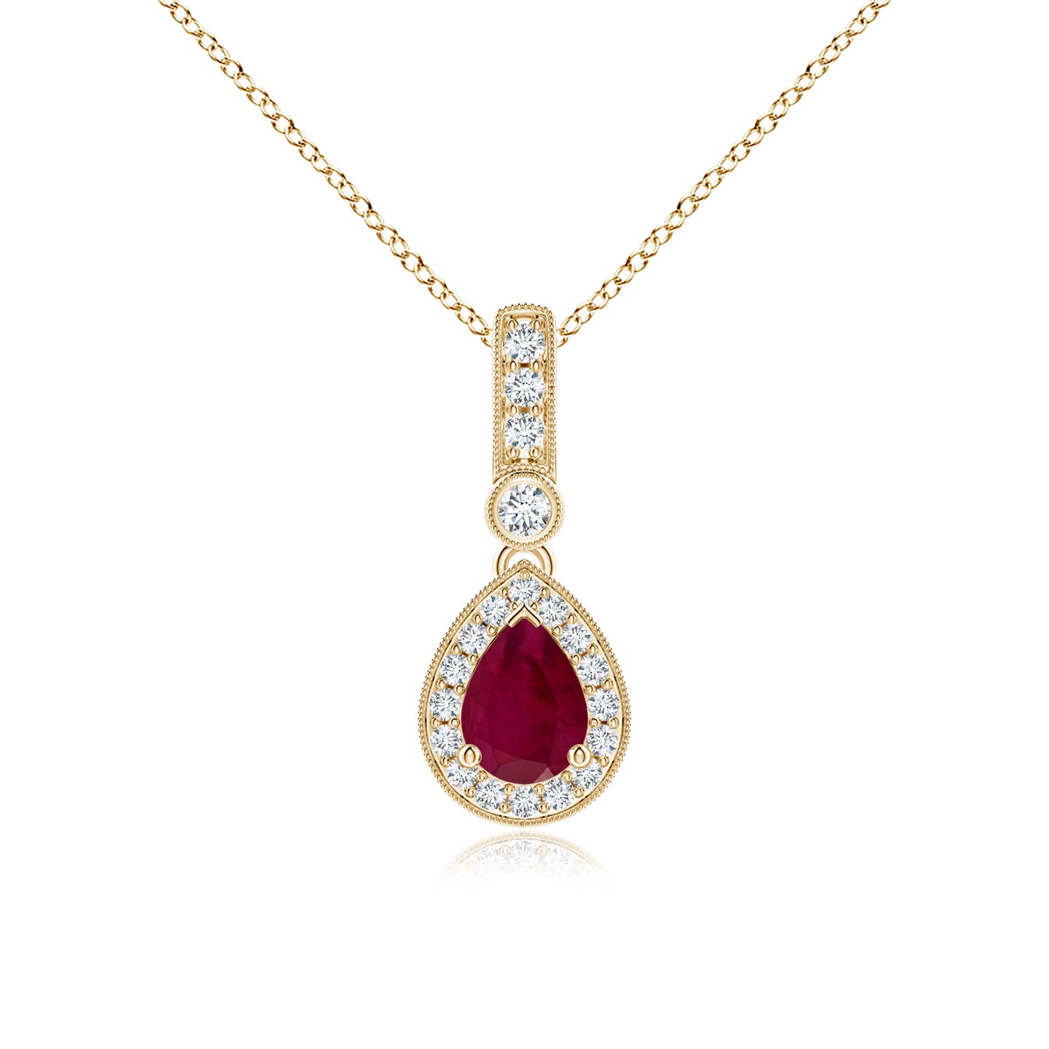 A - Ruby / 1.04 CT / 14 KT Yellow Gold