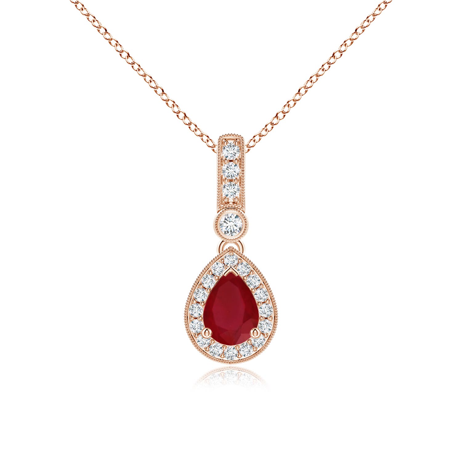 AA - Ruby / 1.04 CT / 14 KT Rose Gold