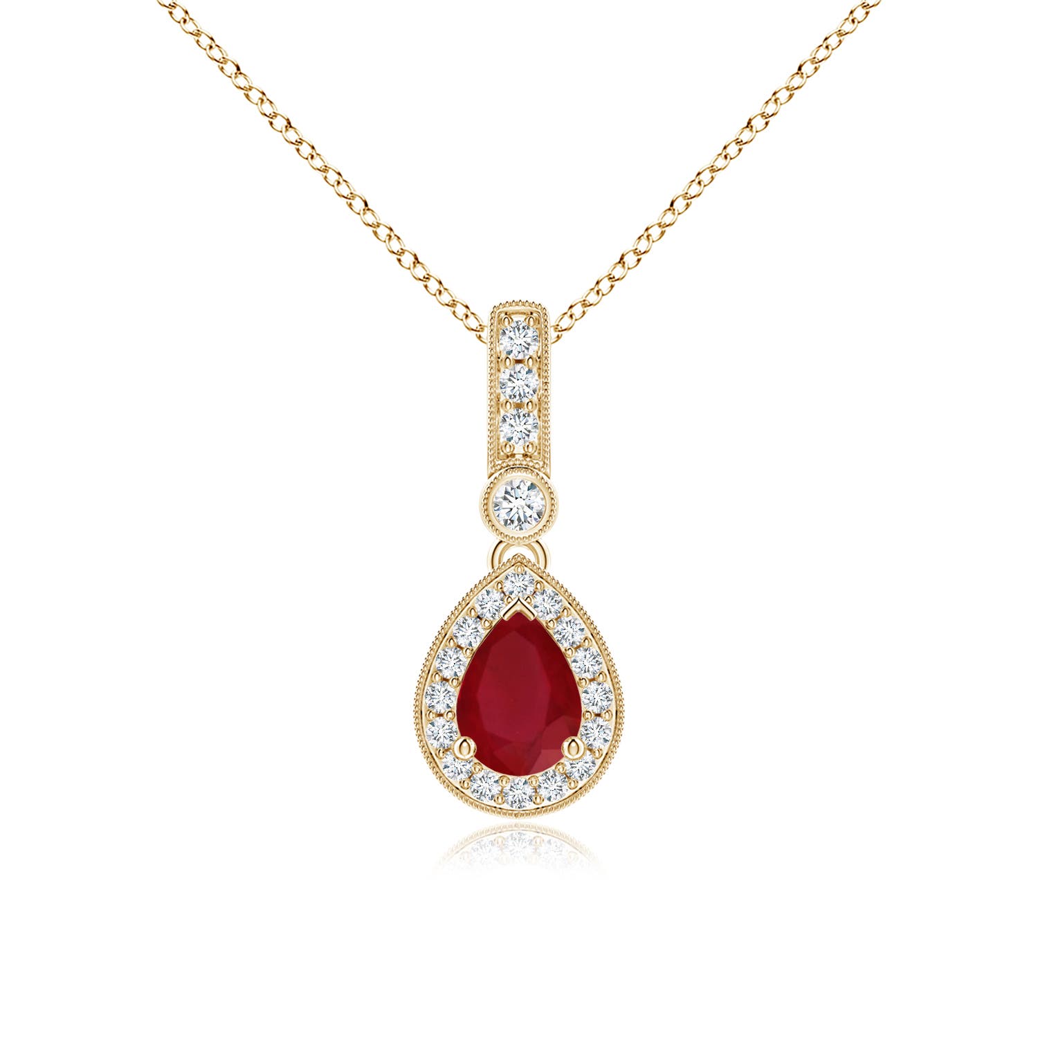 AA - Ruby / 1.04 CT / 14 KT Yellow Gold