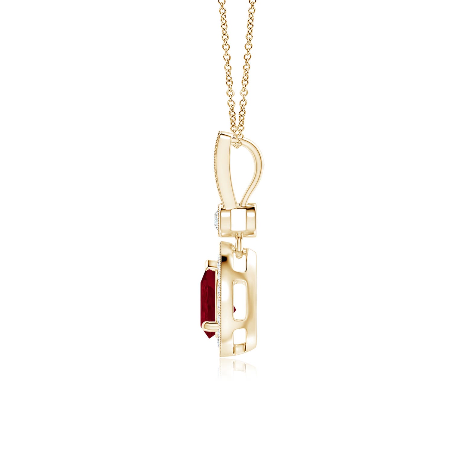 AA - Ruby / 1.04 CT / 14 KT Yellow Gold