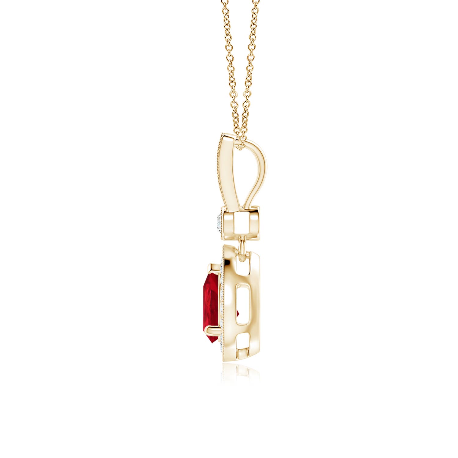 AAA - Ruby / 1.04 CT / 14 KT Yellow Gold