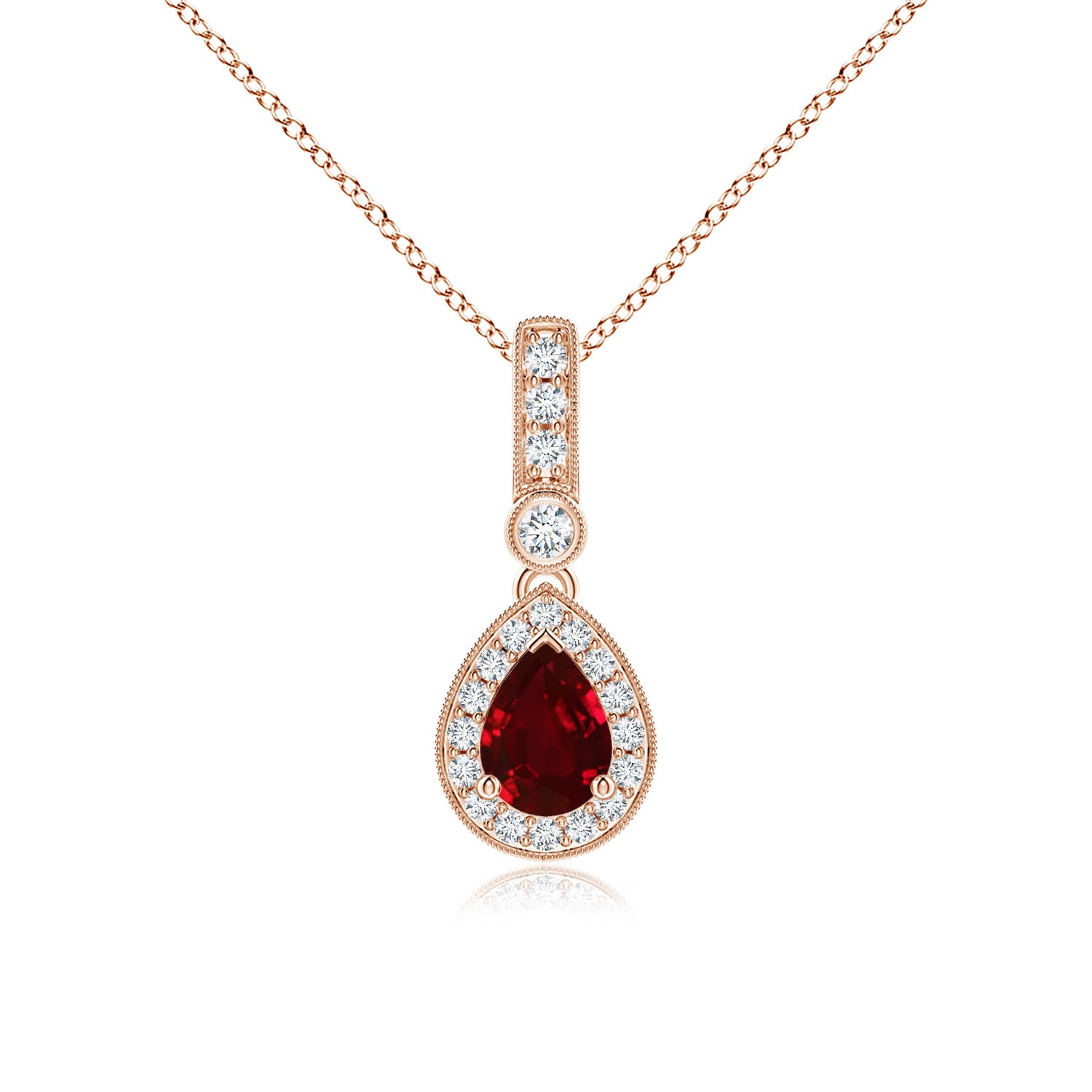 AAAA - Ruby / 1.04 CT / 14 KT Rose Gold