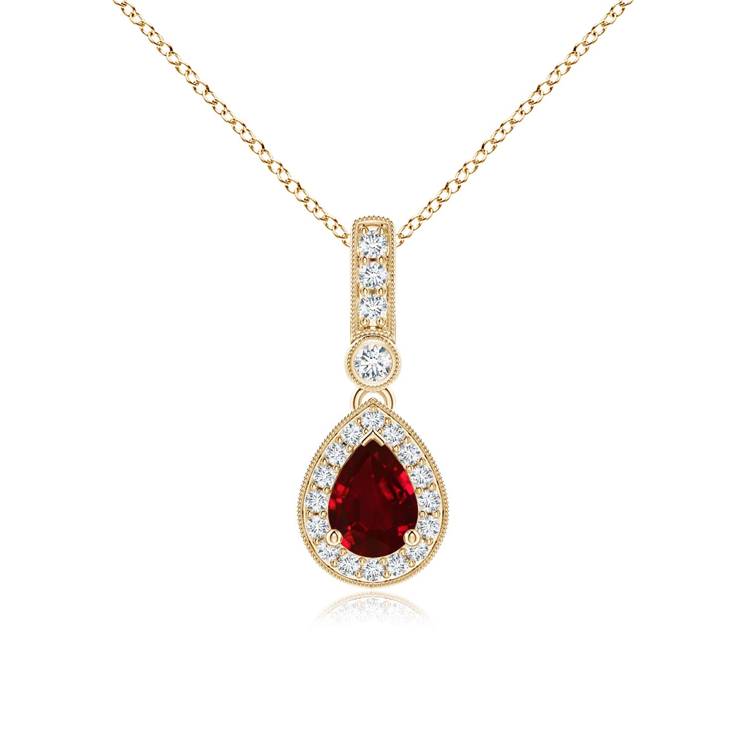 AAAA - Ruby / 1.04 CT / 14 KT Yellow Gold