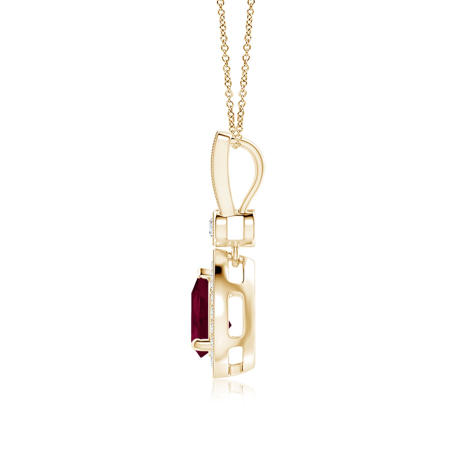 A - Ruby / 1.46 CT / 14 KT Yellow Gold