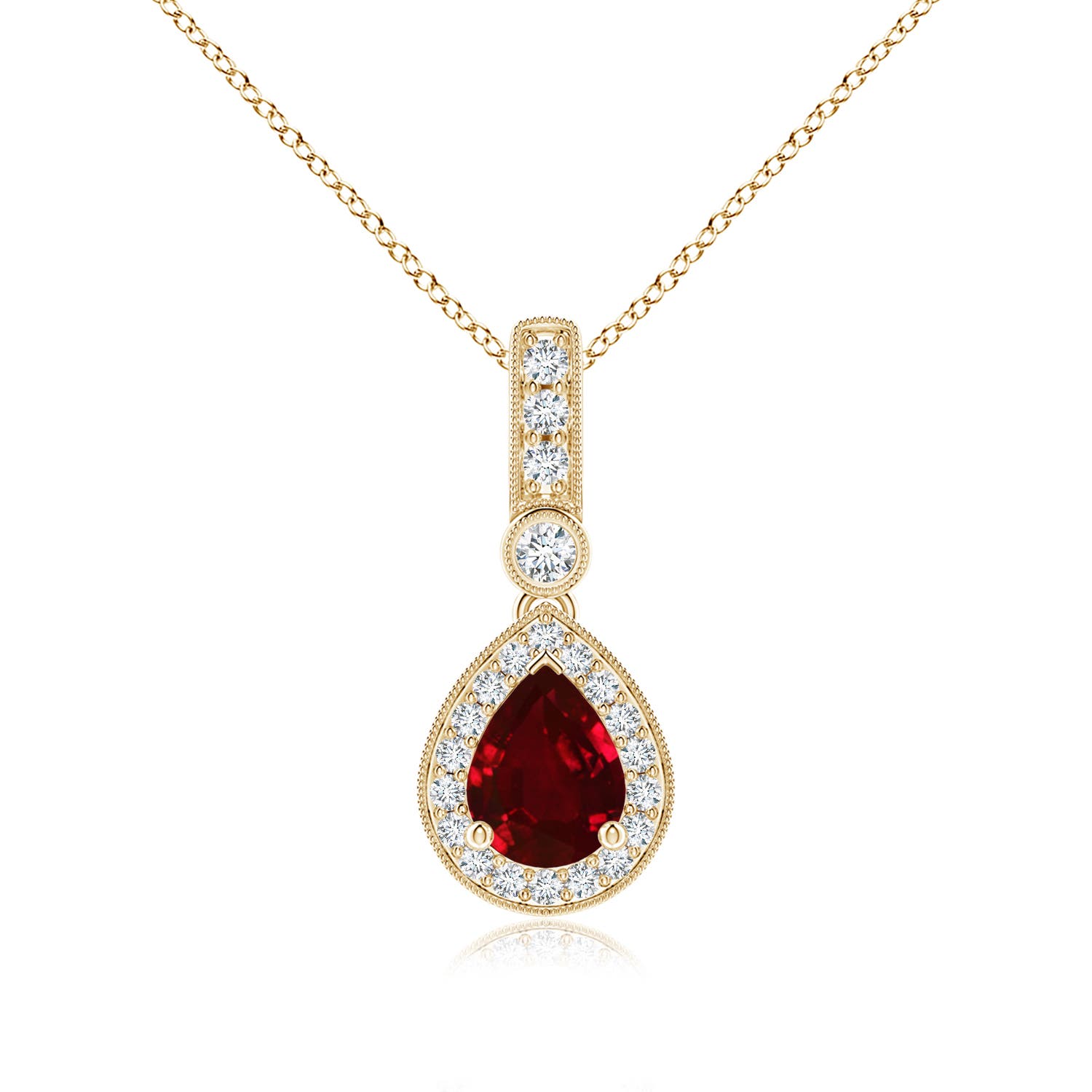 AAAA - Ruby / 1.46 CT / 14 KT Yellow Gold