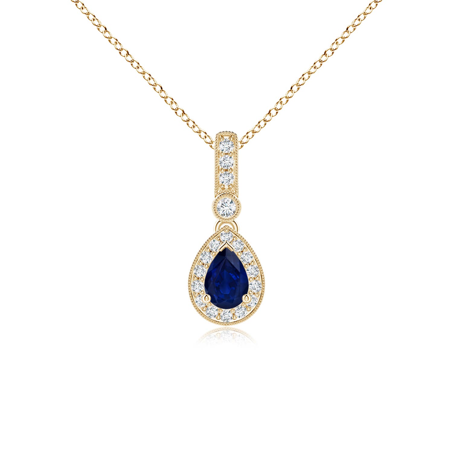 AA - Blue Sapphire / 0.58 CT / 14 KT Yellow Gold