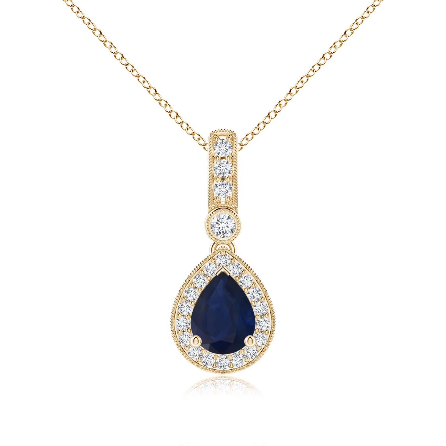 A - Blue Sapphire / 1.46 CT / 14 KT Yellow Gold