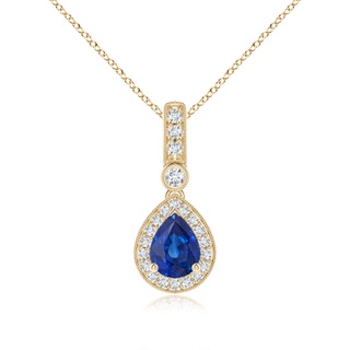 Pear AAA Blue Sapphire