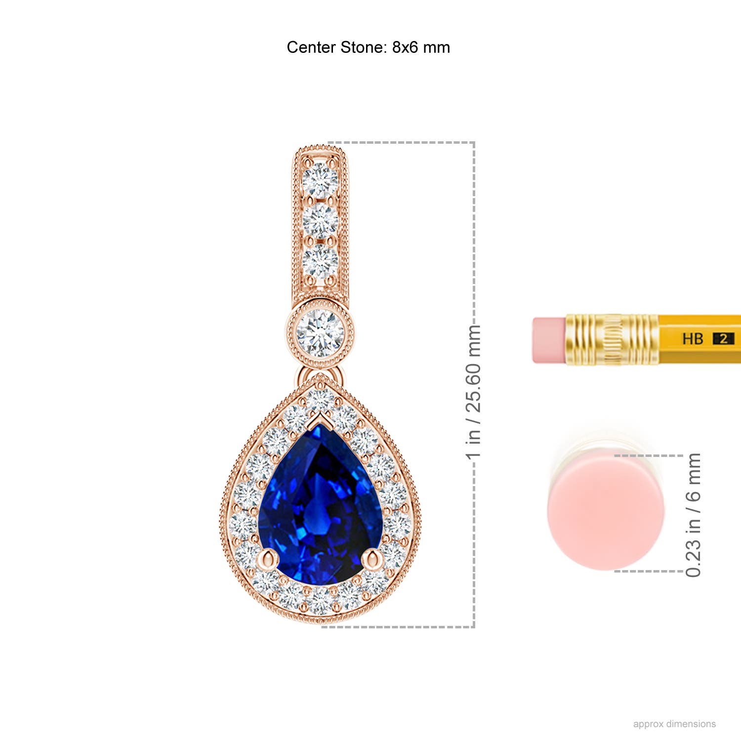 AAAA - Blue Sapphire / 1.46 CT / 14 KT Rose Gold