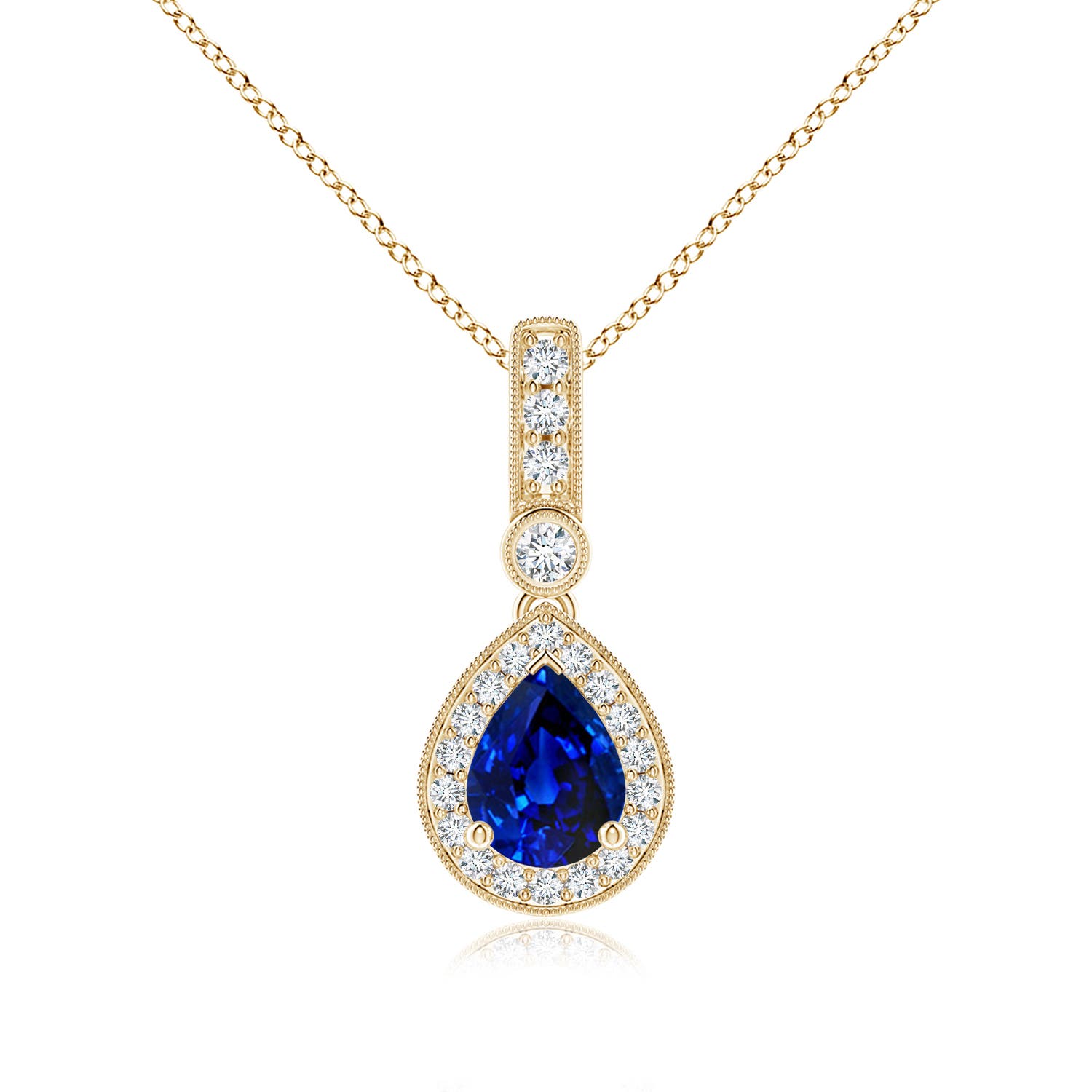 AAAA - Blue Sapphire / 1.46 CT / 14 KT Yellow Gold