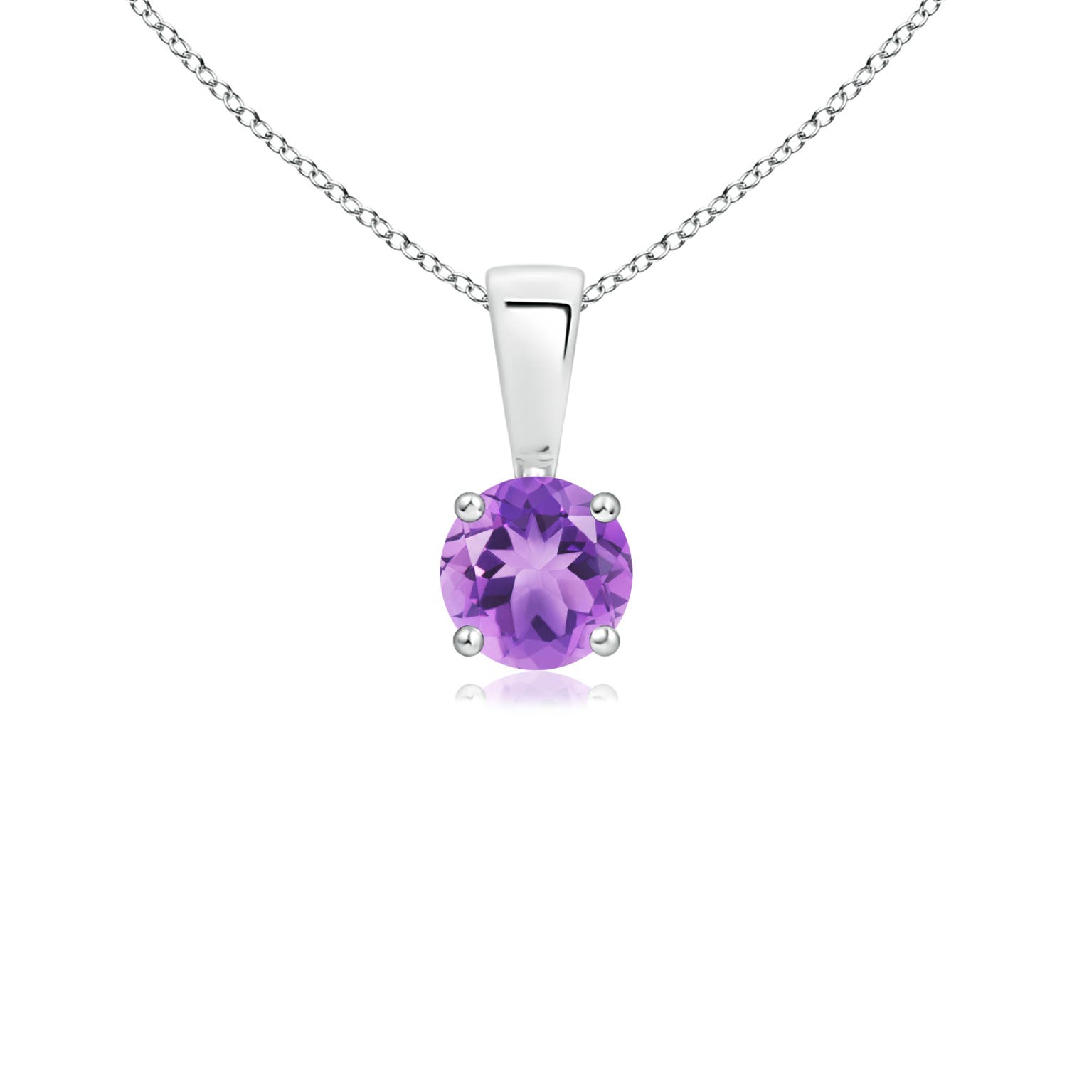 A - Amethyst / 0.25 CT / 14 KT White Gold