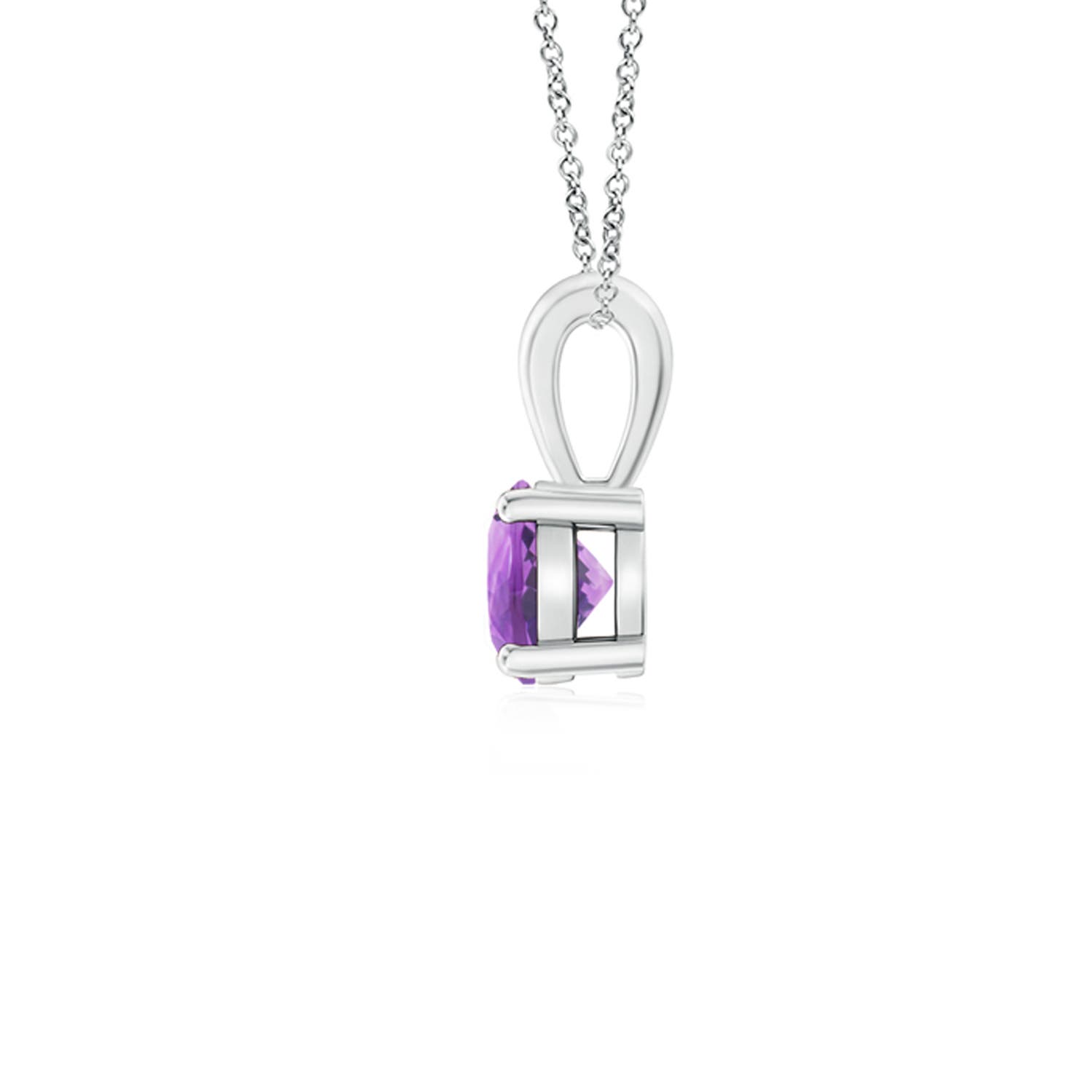 A - Amethyst / 0.25 CT / 14 KT White Gold