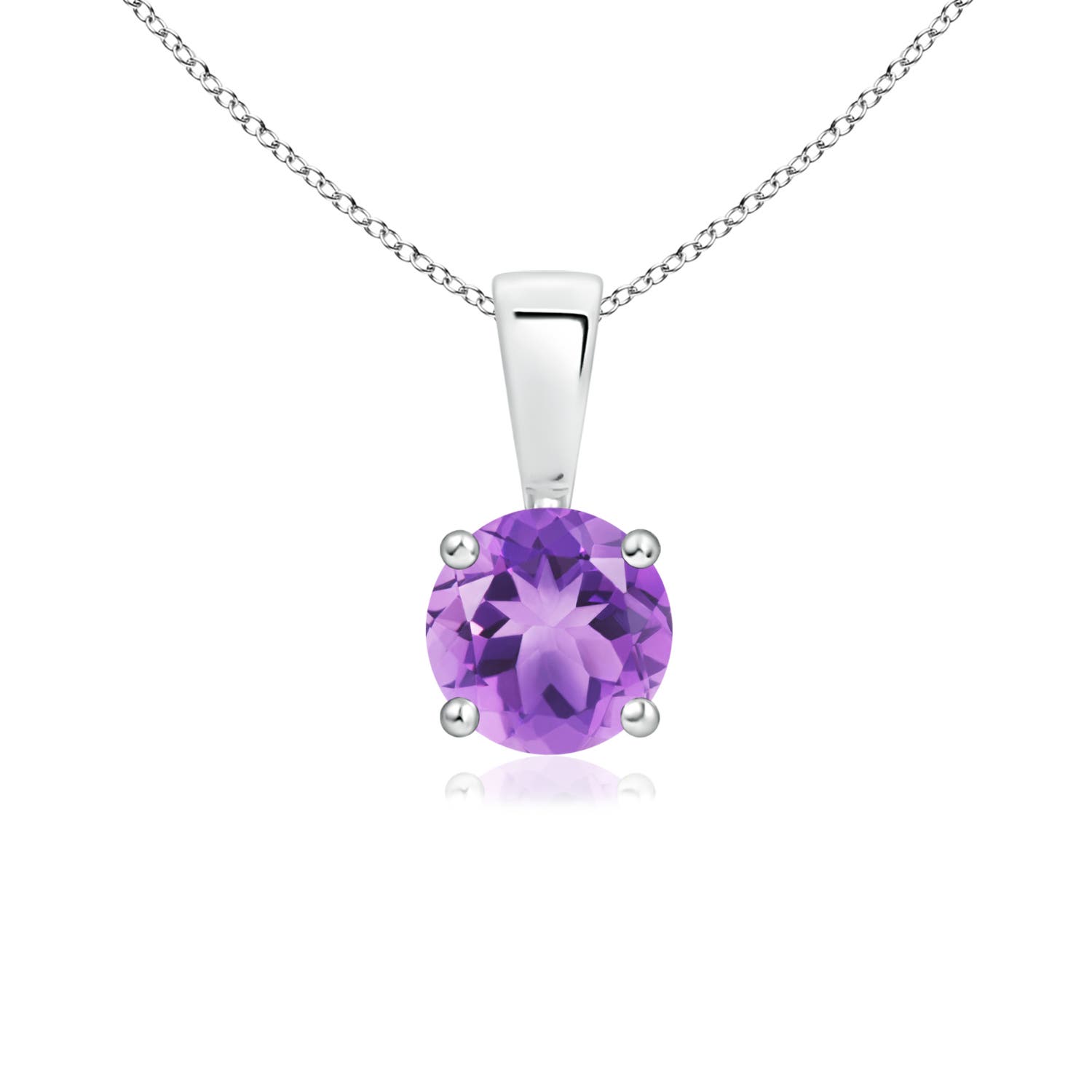 A - Amethyst / 0.45 CT / 14 KT White Gold