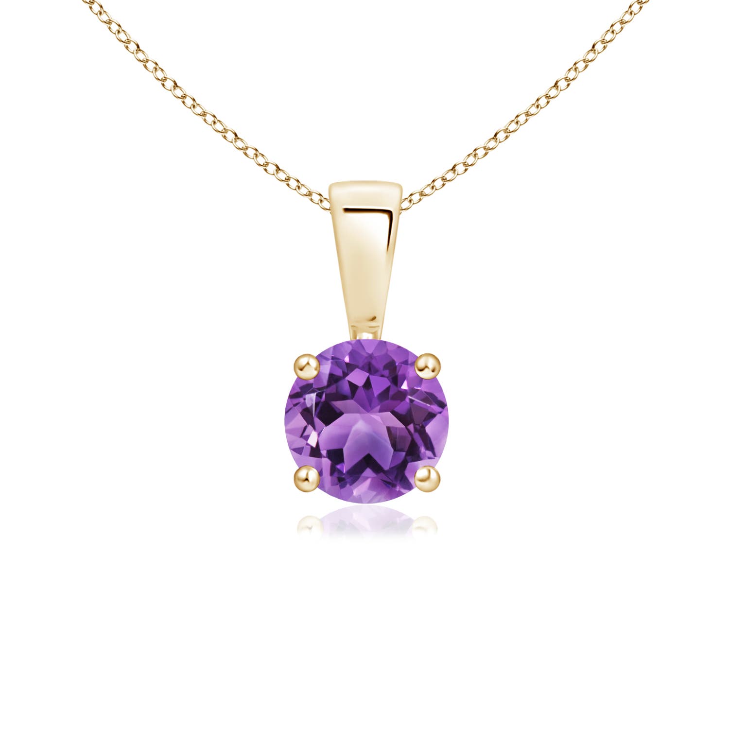 AA - Amethyst / 0.45 CT / 14 KT Yellow Gold