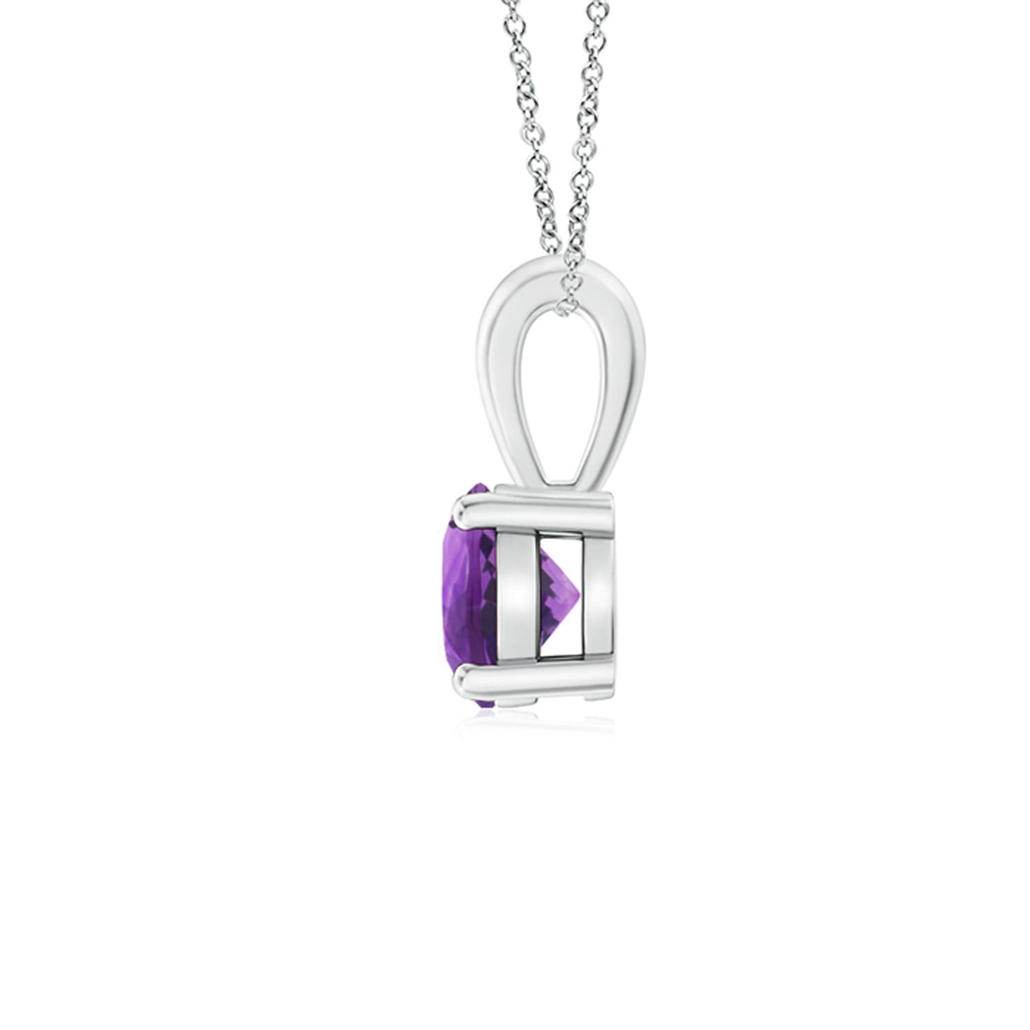 AAA - Amethyst / 0.45 CT / 14 KT White Gold