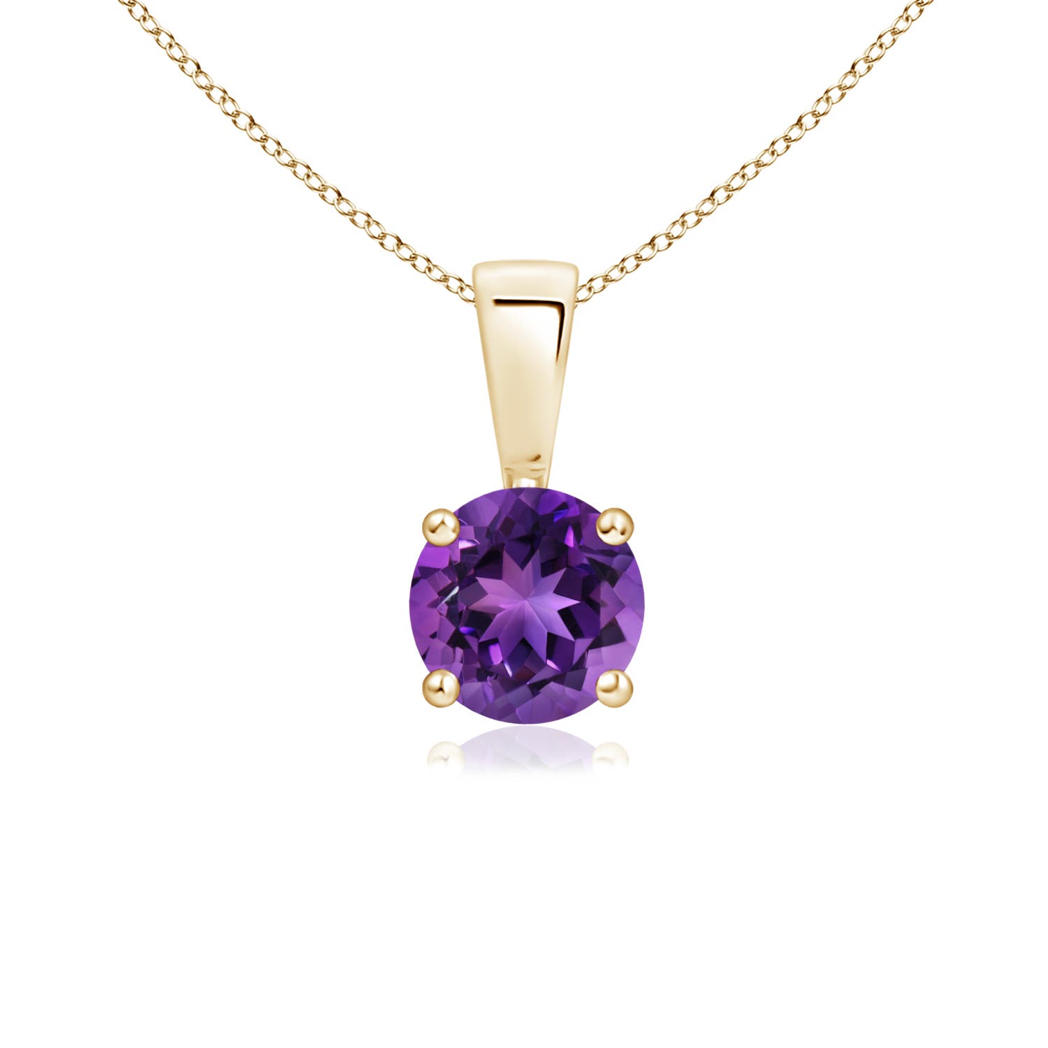 AAAA - Amethyst / 0.45 CT / 14 KT Yellow Gold