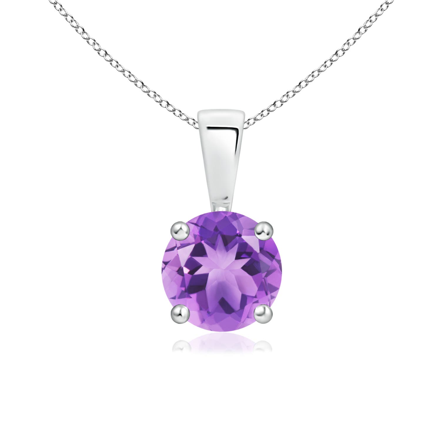 A - Amethyst / 0.8 CT / 14 KT White Gold