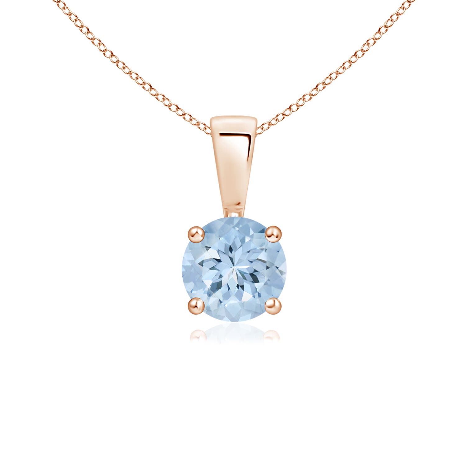 AA - Aquamarine / 0.4 CT / 14 KT Rose Gold