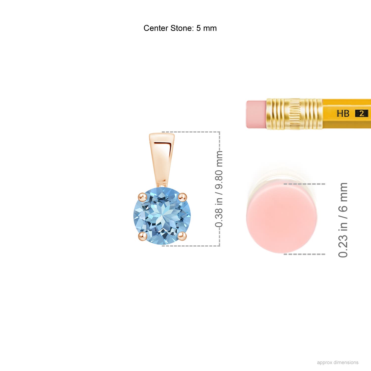 AAAA - Aquamarine / 0.4 CT / 14 KT Rose Gold