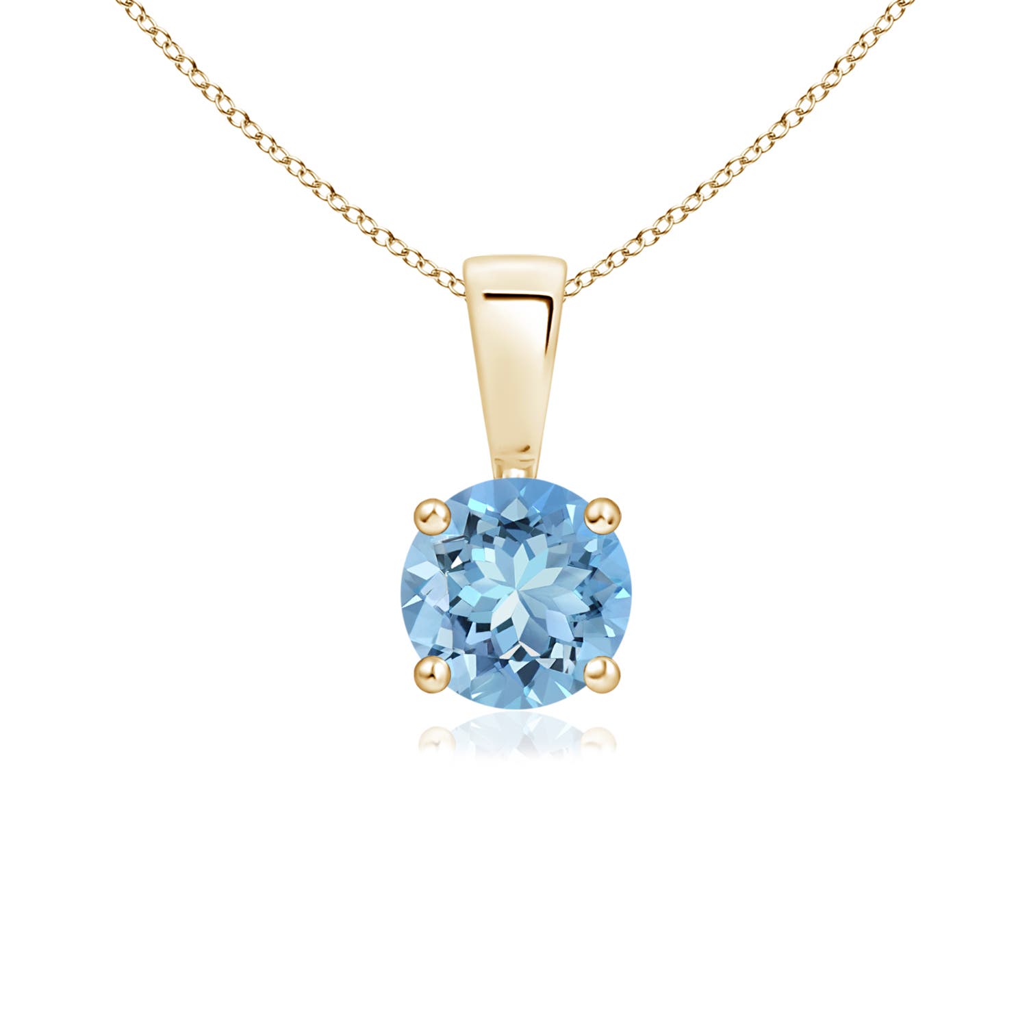 AAAA - Aquamarine / 0.4 CT / 14 KT Yellow Gold