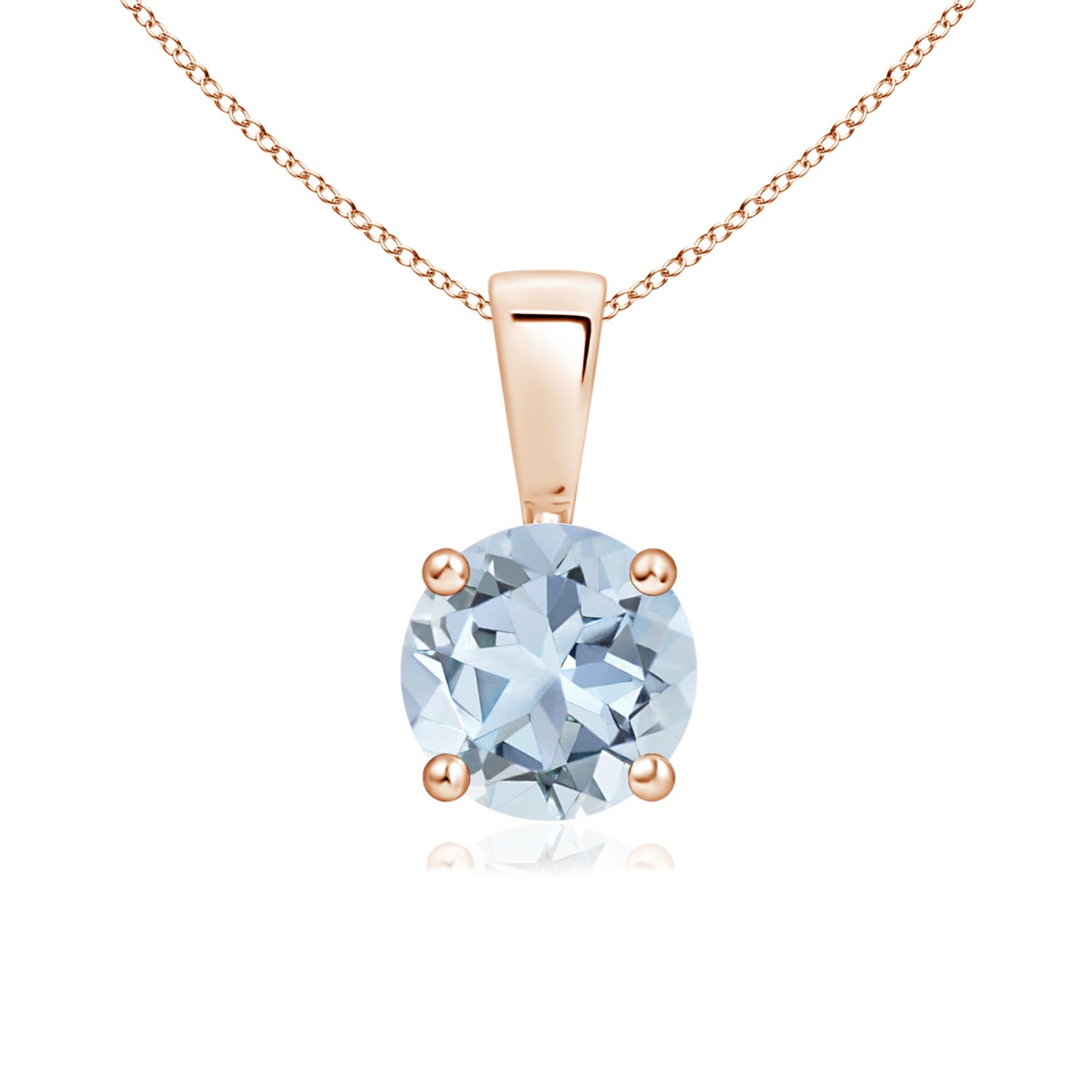 A - Aquamarine / 0.72 CT / 14 KT Rose Gold