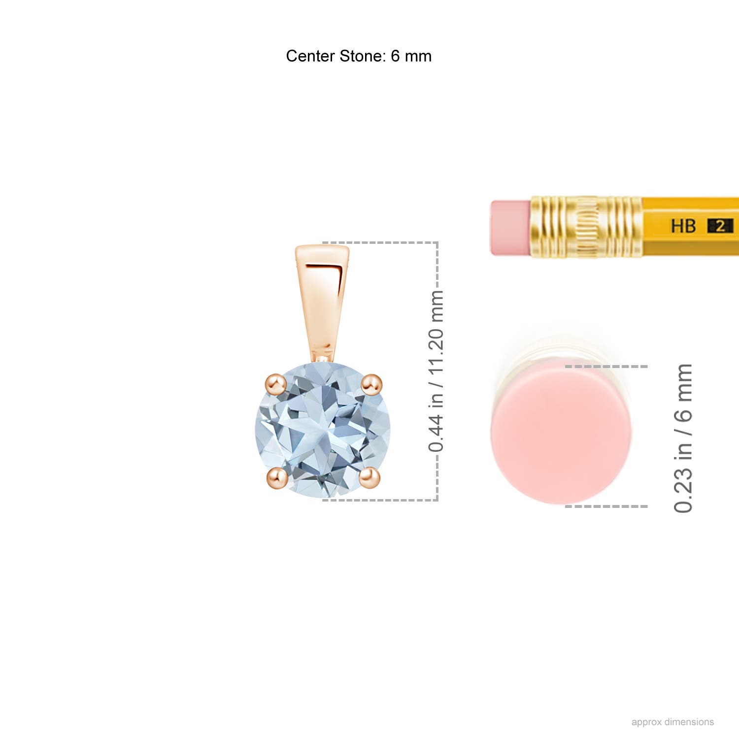 A - Aquamarine / 0.72 CT / 14 KT Rose Gold