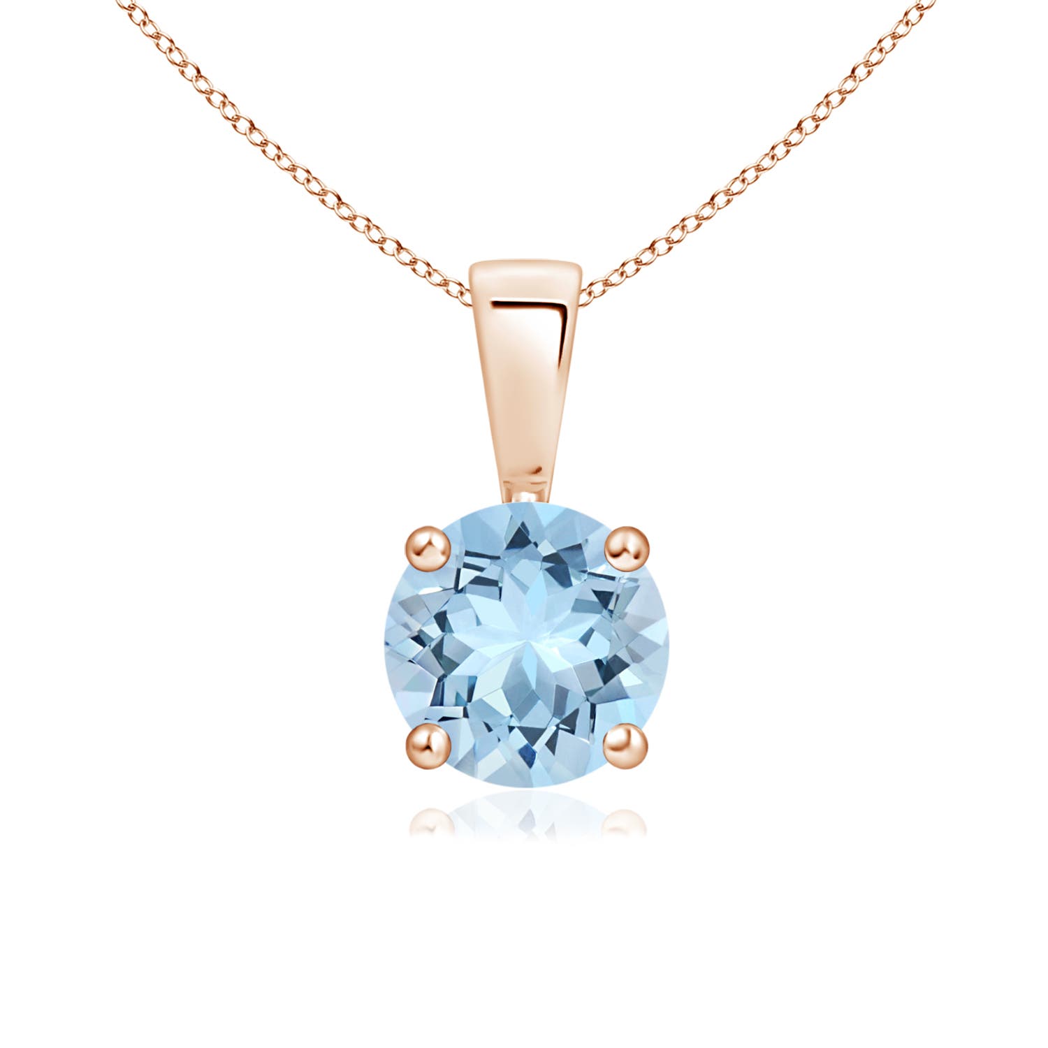 AAA - Aquamarine / 0.72 CT / 14 KT Rose Gold