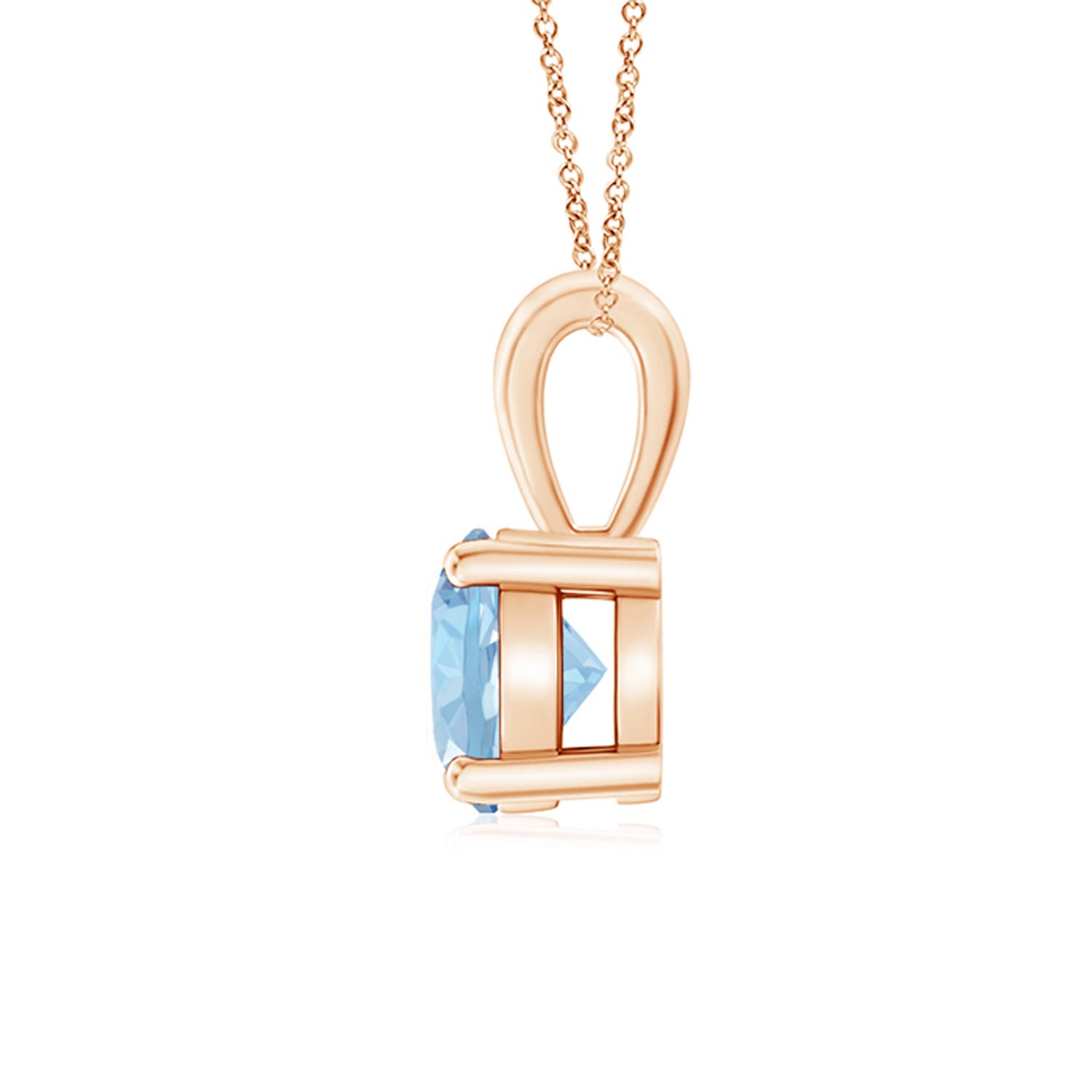 AAA - Aquamarine / 0.72 CT / 14 KT Rose Gold