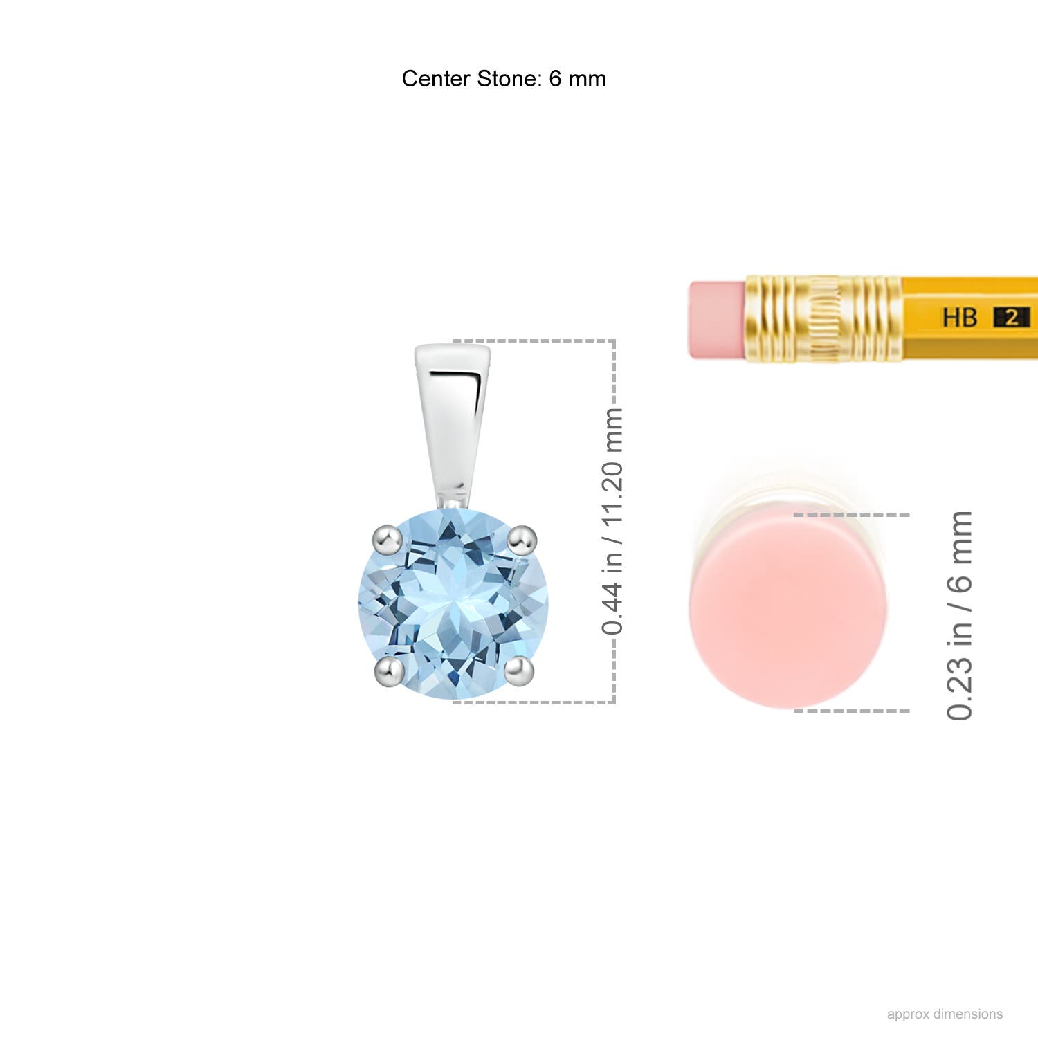 AAA - Aquamarine / 0.72 CT / 14 KT White Gold