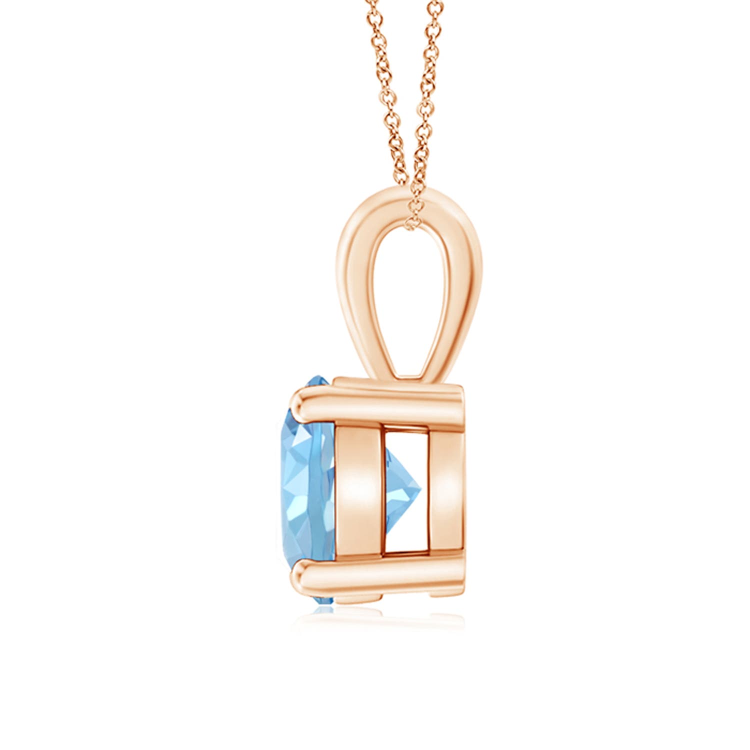 AAAA - Aquamarine / 1.12 CT / 14 KT Rose Gold