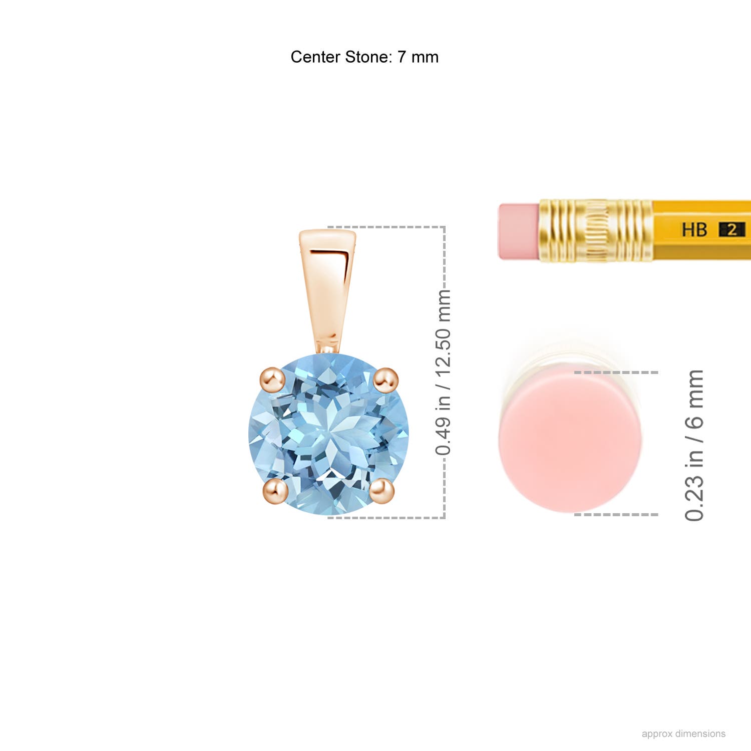 AAAA - Aquamarine / 1.12 CT / 14 KT Rose Gold