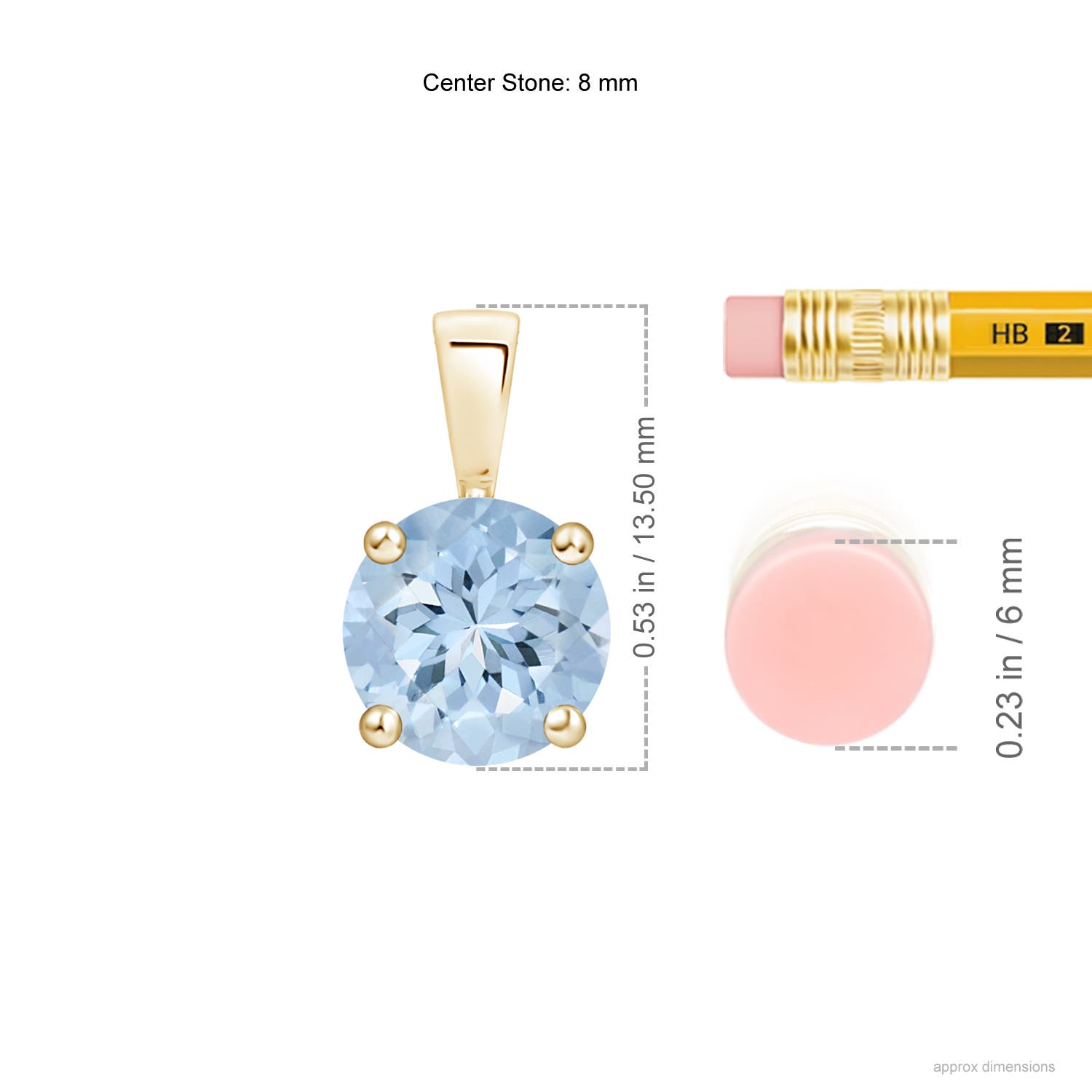 AA - Aquamarine / 1.6 CT / 14 KT Yellow Gold