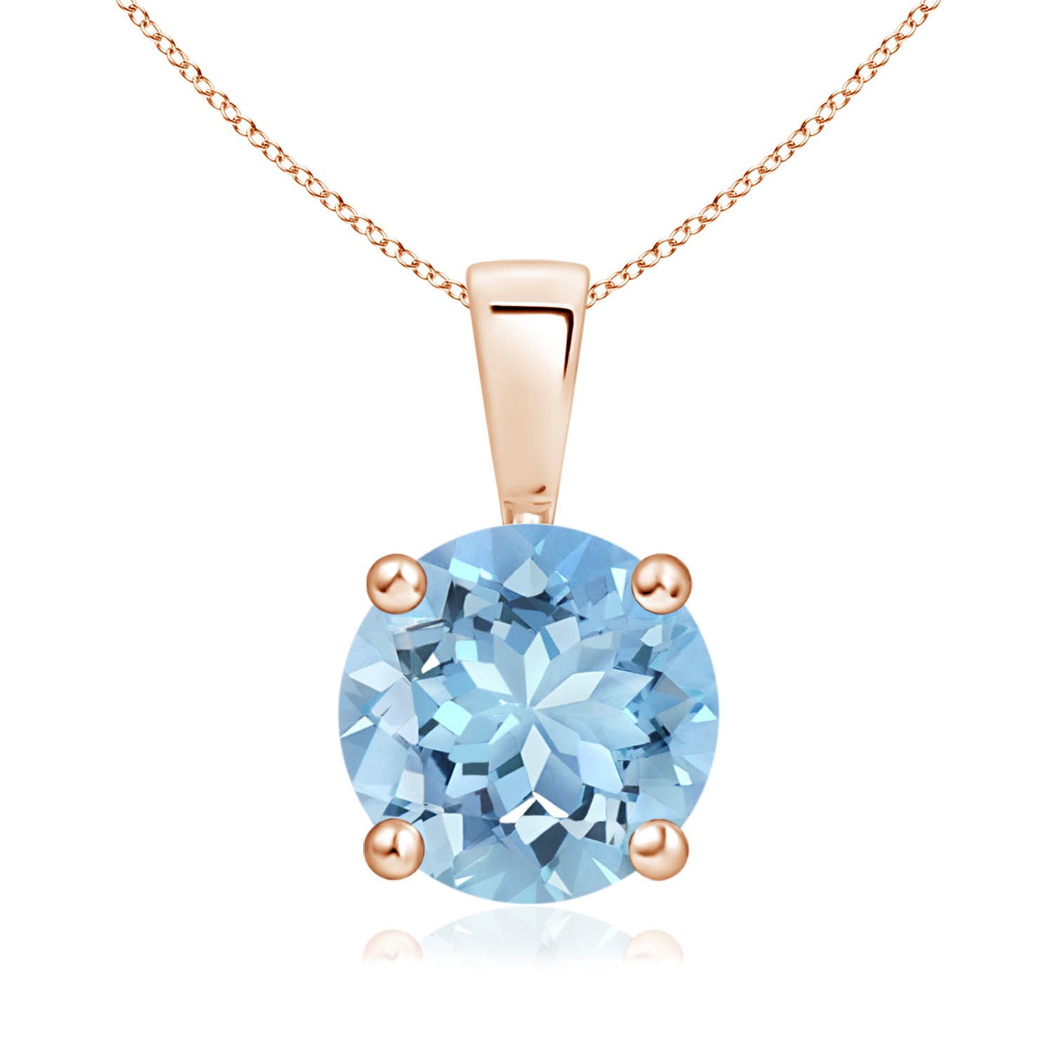 AAAA - Aquamarine / 1.6 CT / 14 KT Rose Gold