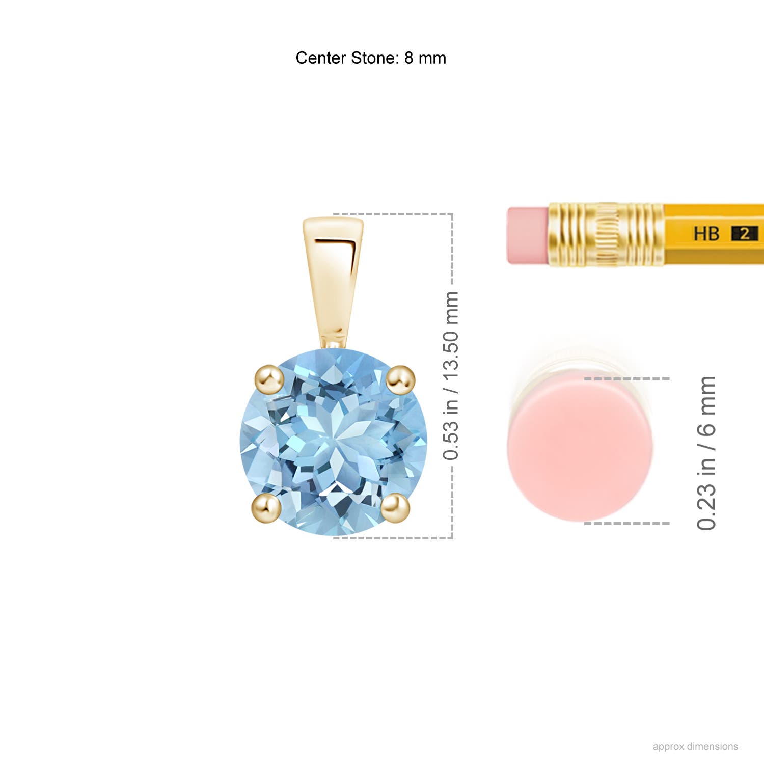 AAAA - Aquamarine / 1.6 CT / 14 KT Yellow Gold