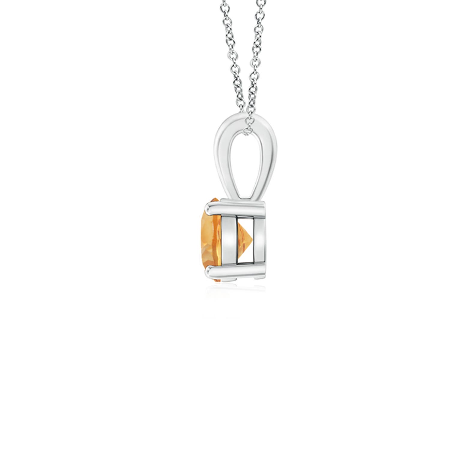 A - Citrine / 0.23 CT / 14 KT White Gold