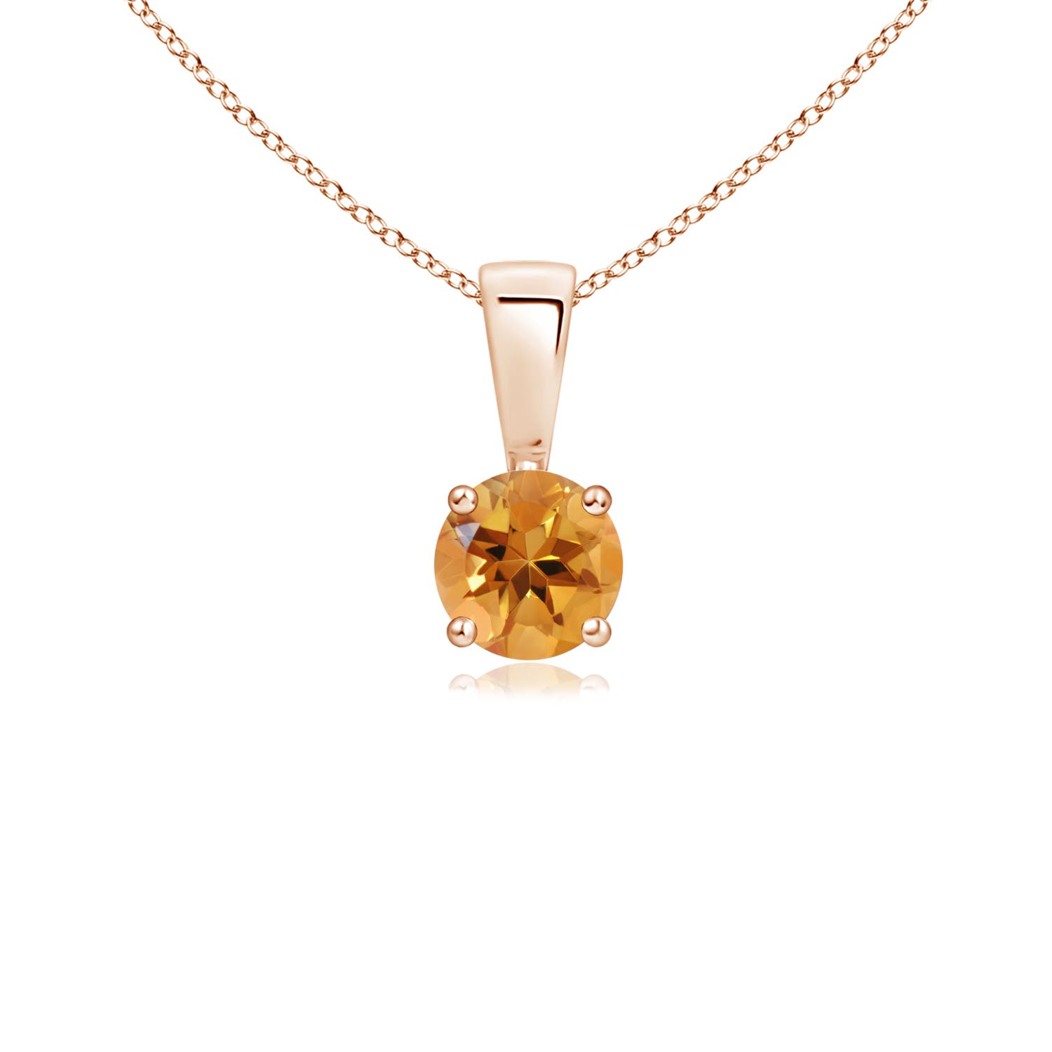 AA - Citrine / 0.23 CT / 14 KT Rose Gold